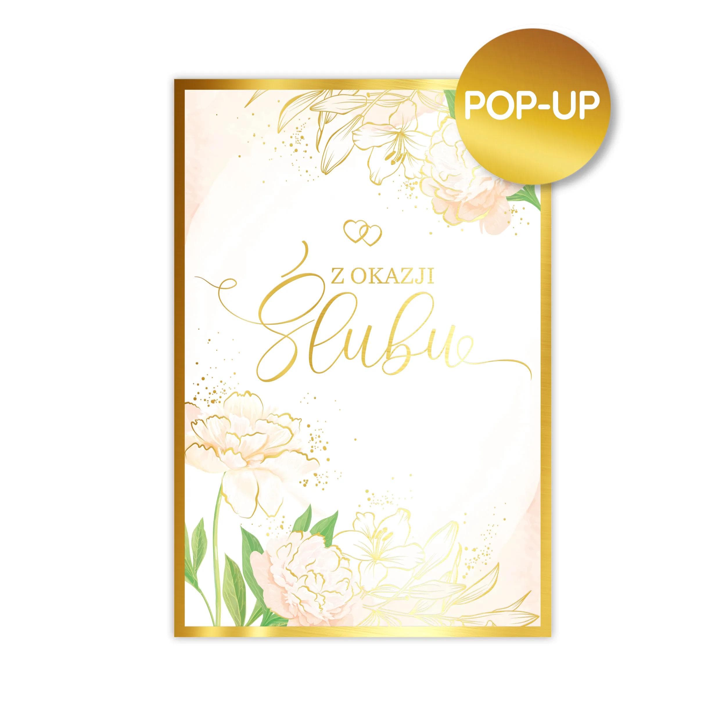 Kartka B6 LUX Ślub - 25 Pop Up