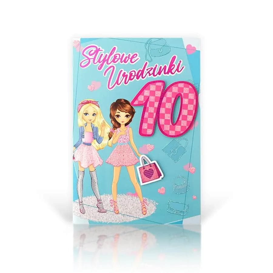 B6 LUX Kartka na 10 Urodziny - 018