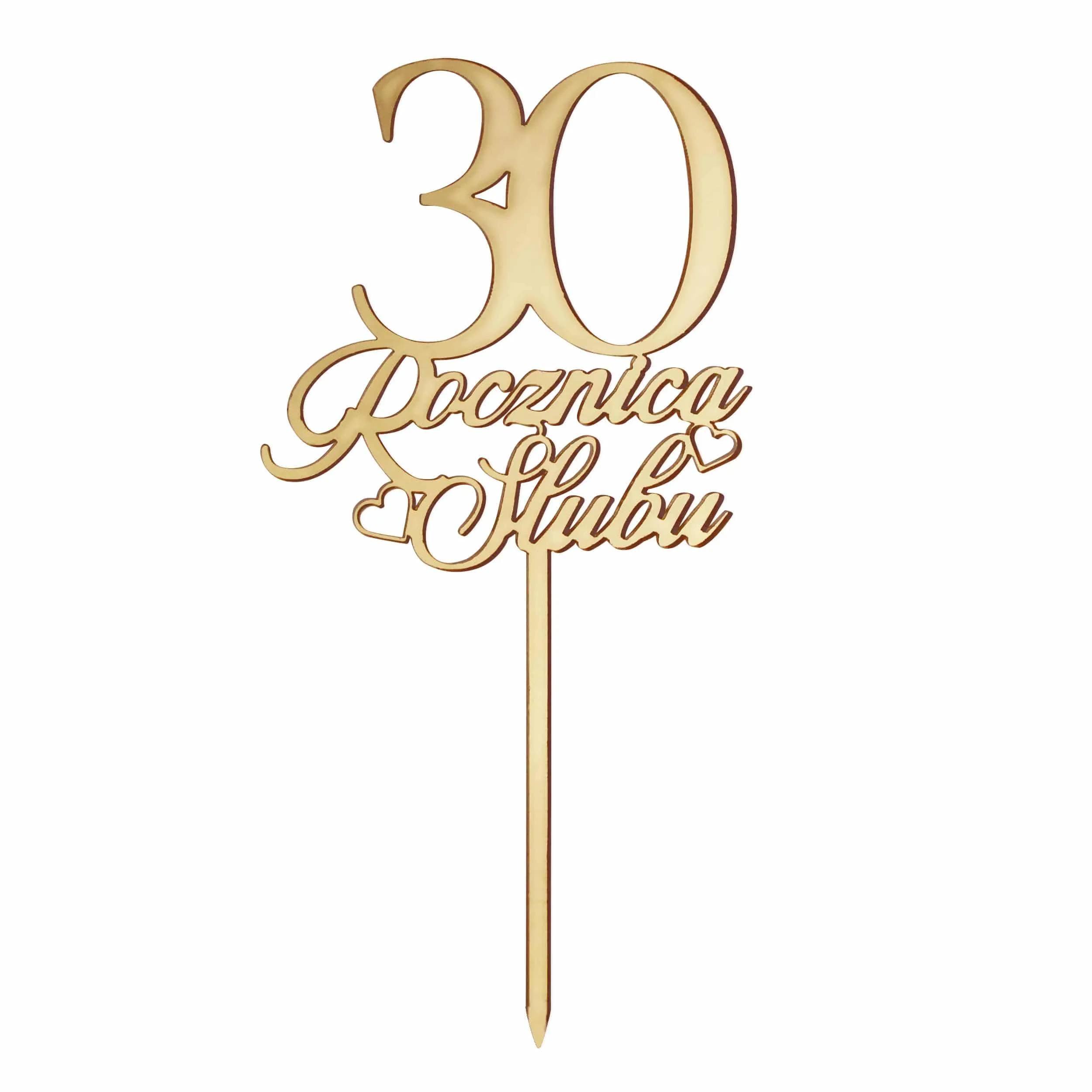 Topper na tort 30 Rocznica Ślubu - 17