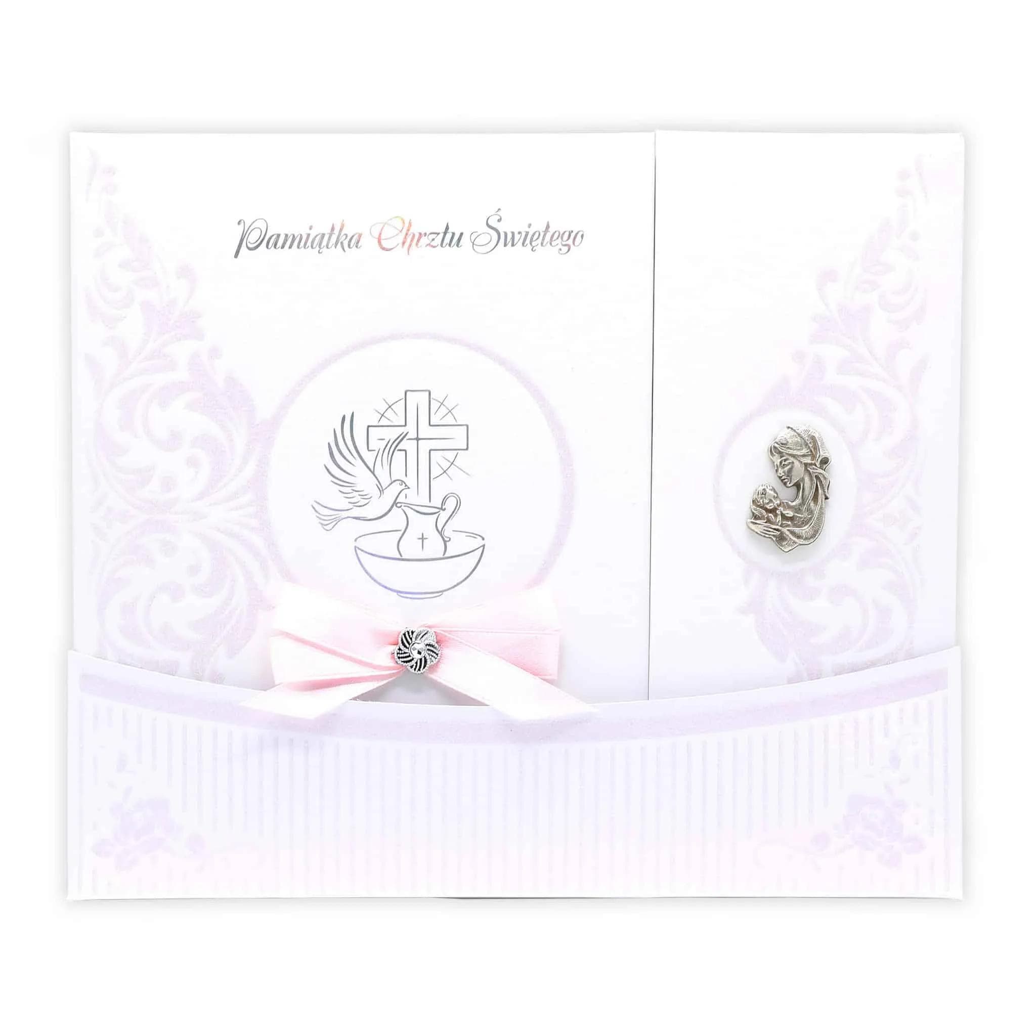 Album A4 książeczka Chrzest - 8 Różowy