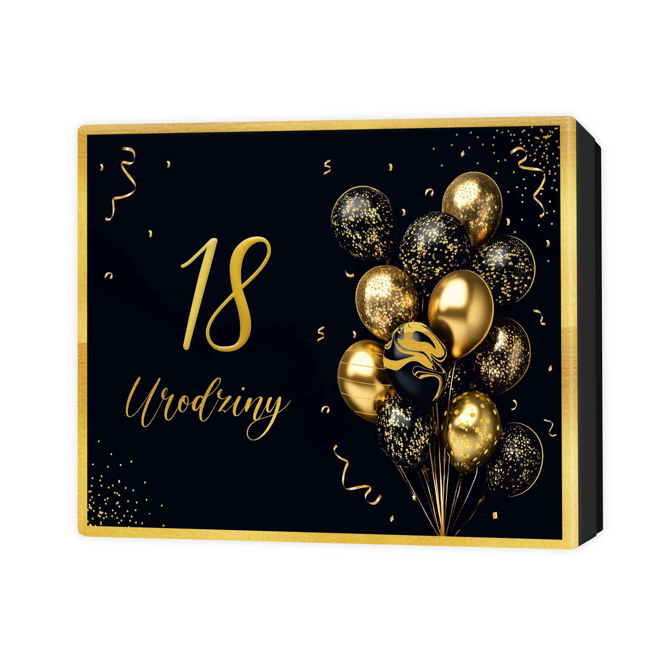 Wąskie pudełko prezentowe ze złotą cyfrą, elegancki design, uszlachetniony złoceniami i nowoczesnym matowym wykończeniem, opakowanie na prezenty, książki, karty podarunkowe, pieniądze.