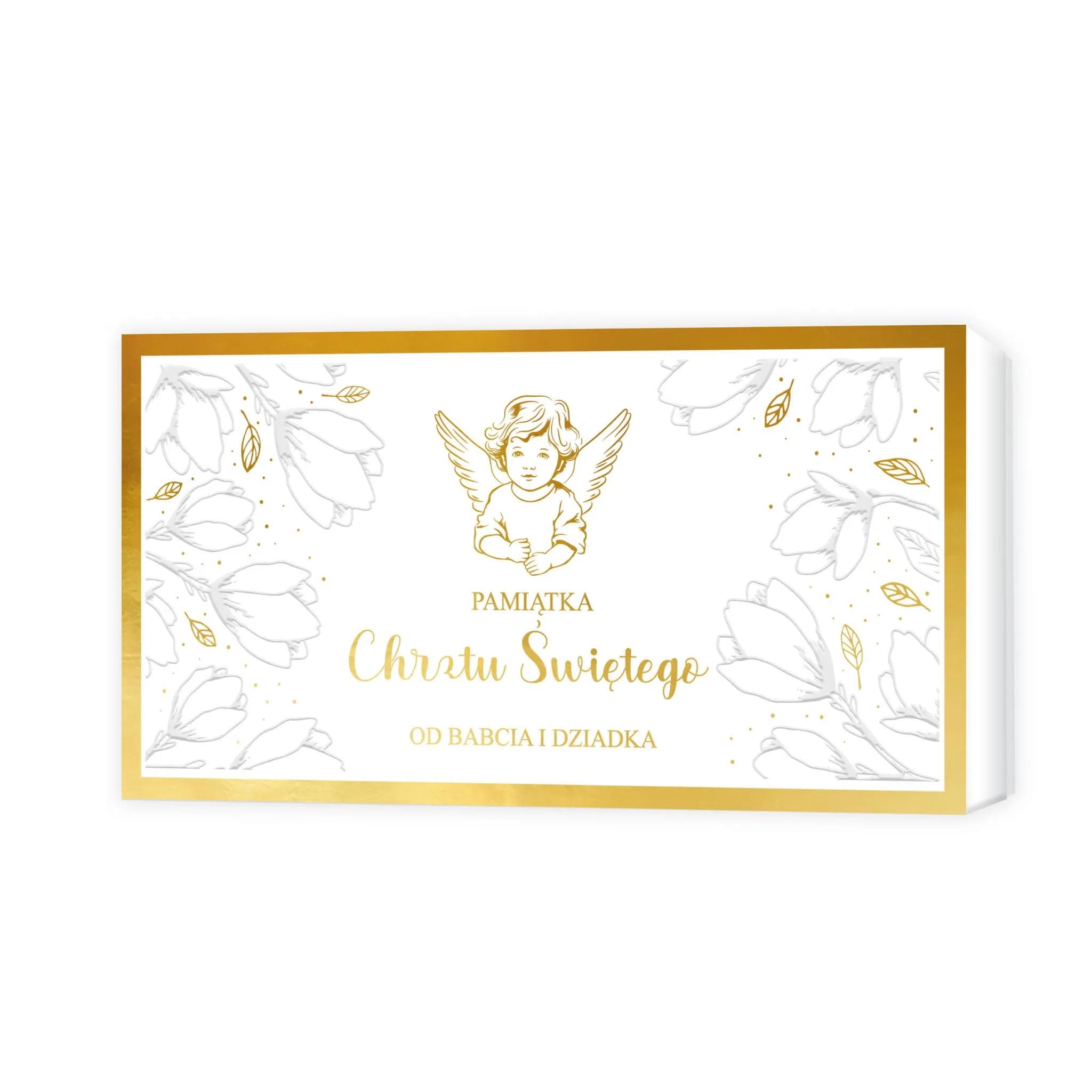 Pudełko mini papierowe Chrzest - 8 Od Babci i Dziadka