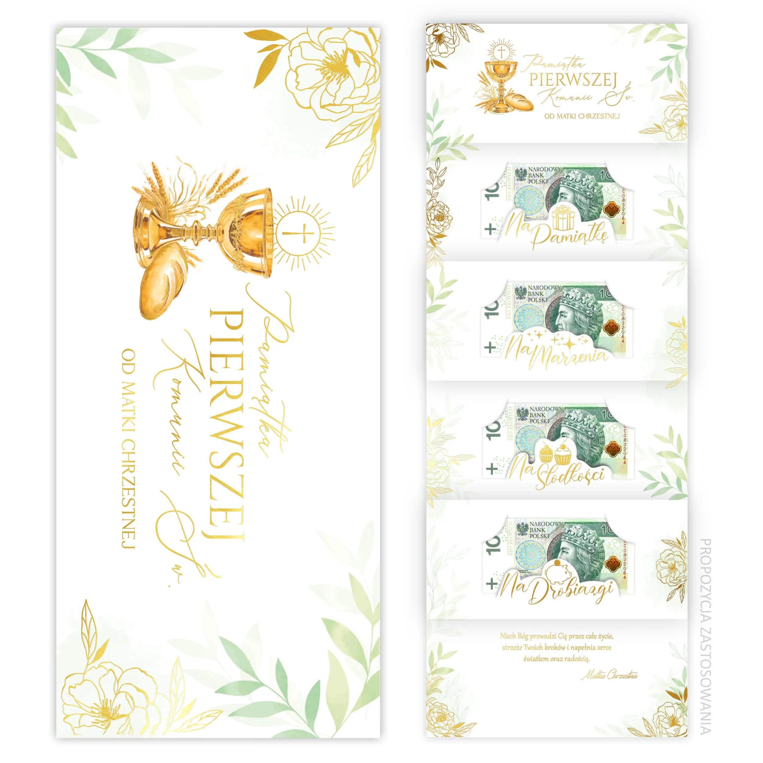 Karnet Premium na banknoty I Komunia Św. - 22 od Matki Chrzestnej