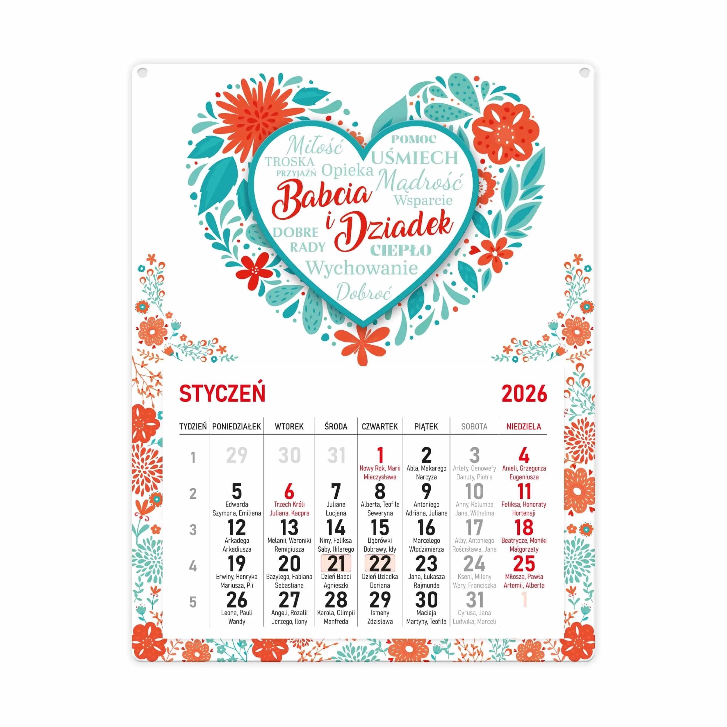 Kalendarz drewniany Dla Babci i Dziadka - 1
