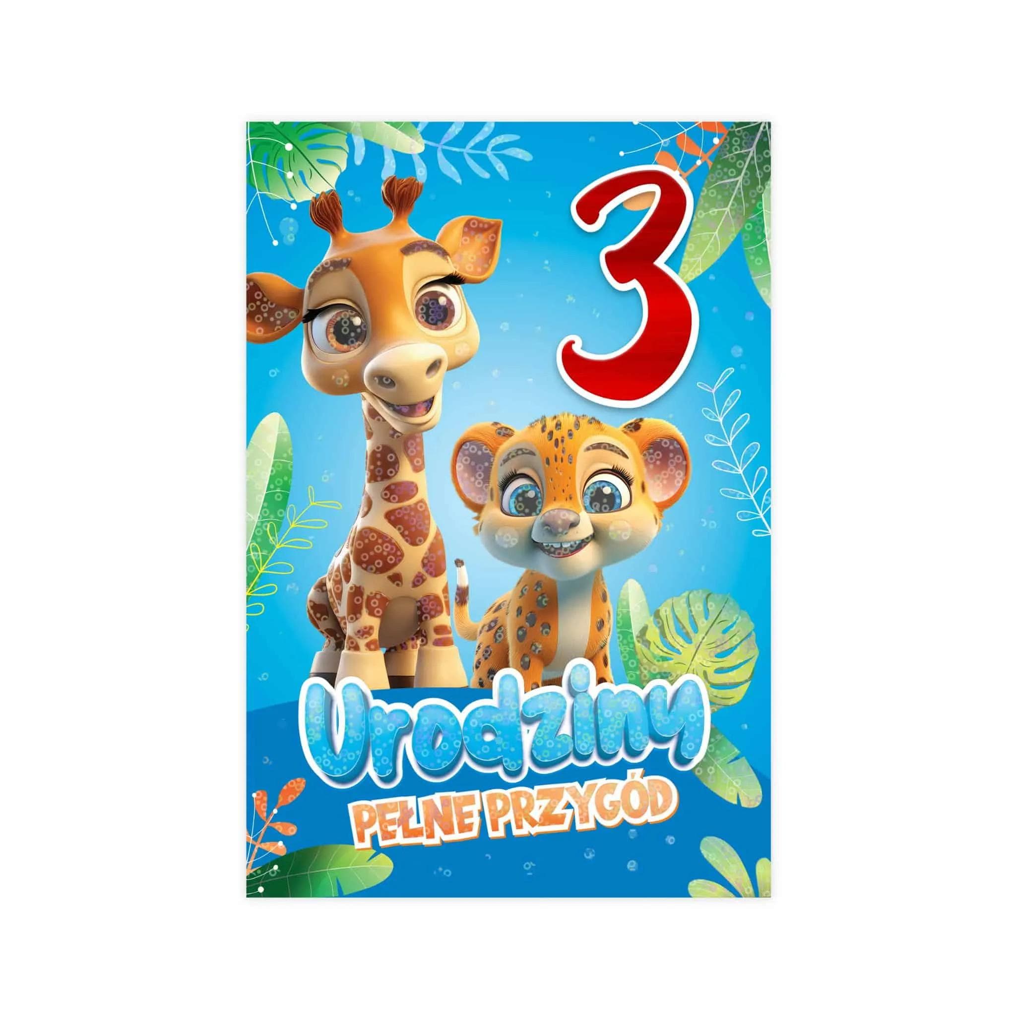 B6 Kartka na 3 Urodziny - 73