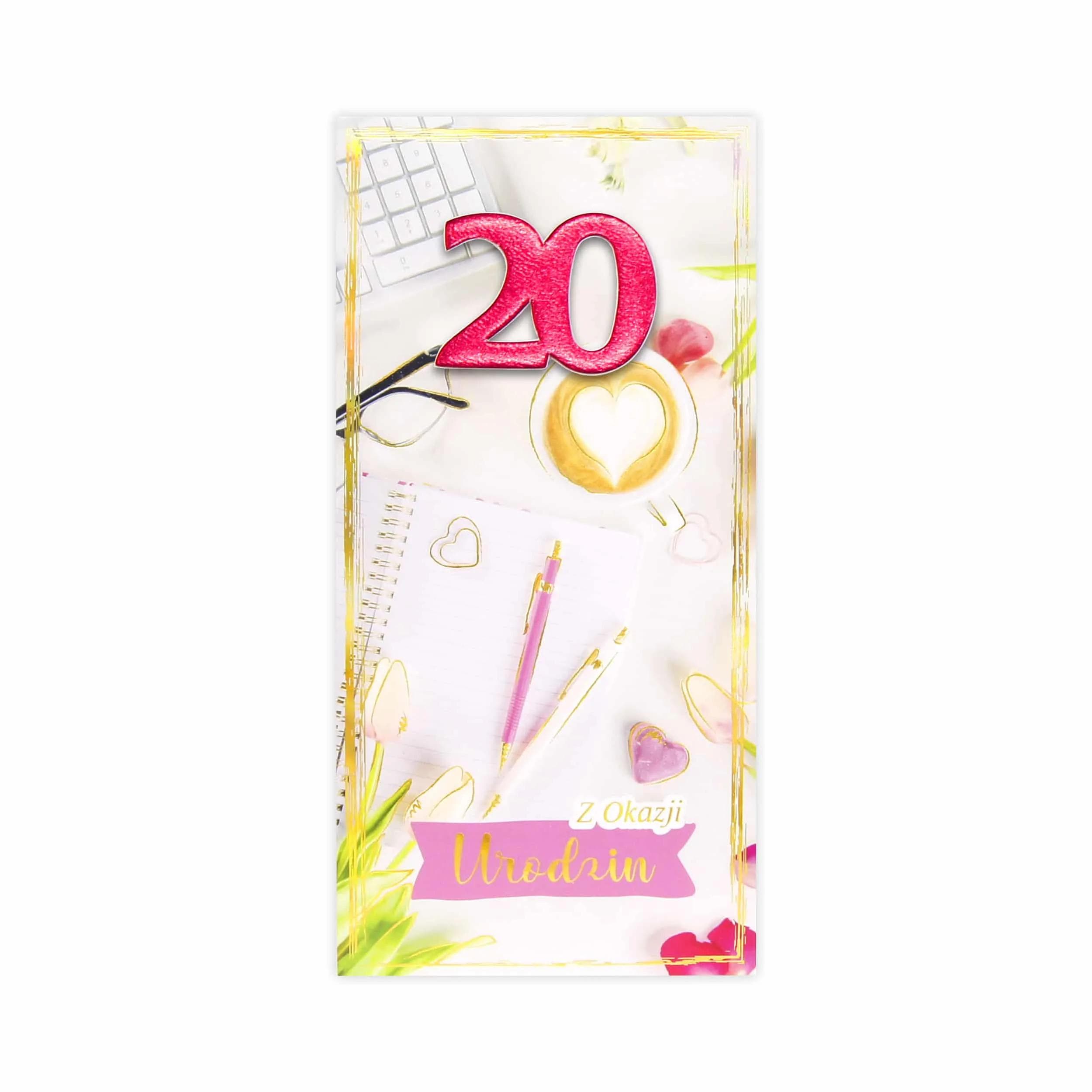 DL Kartka na 20 Urodziny - 34/20