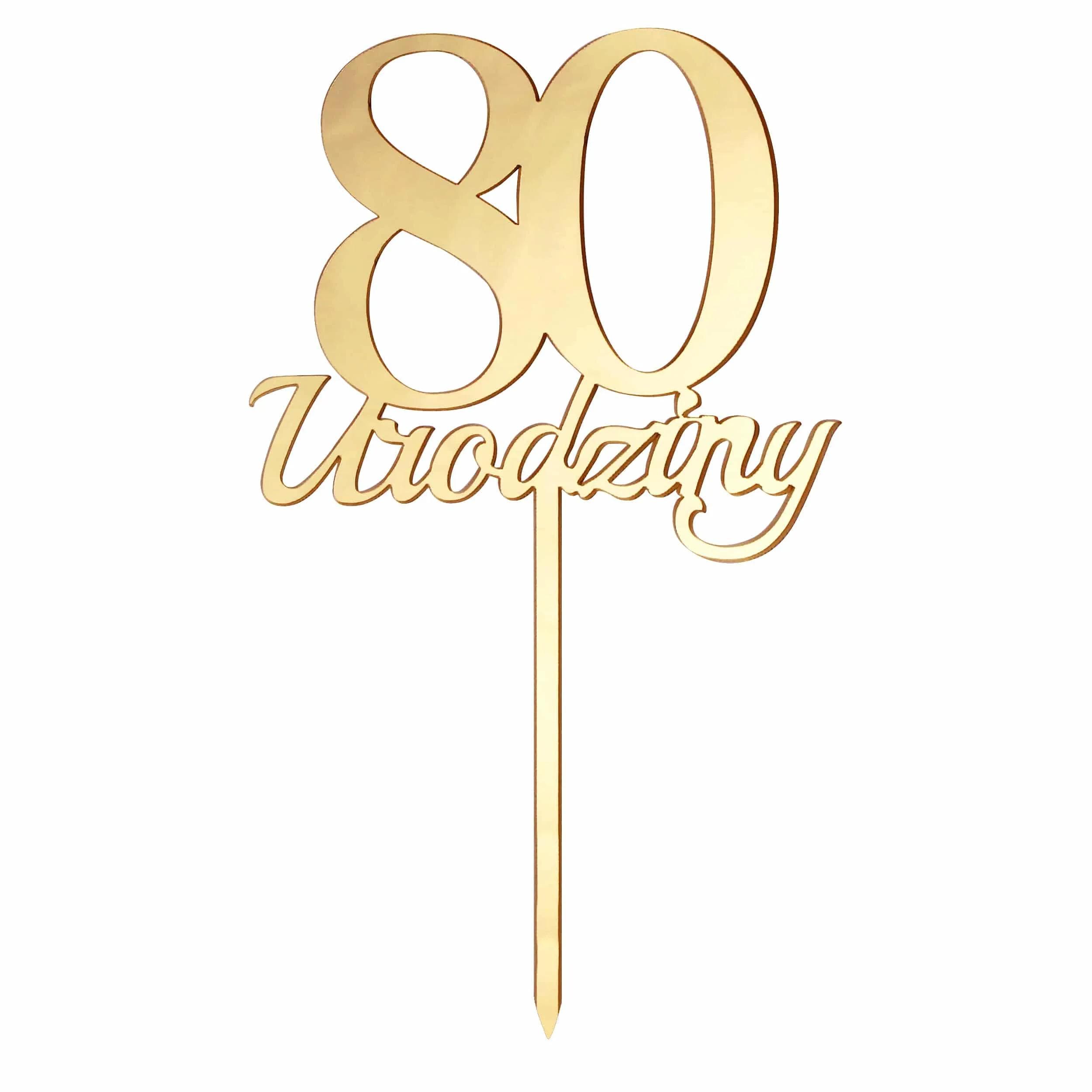 Topper na tort 80 Urodziny - 25