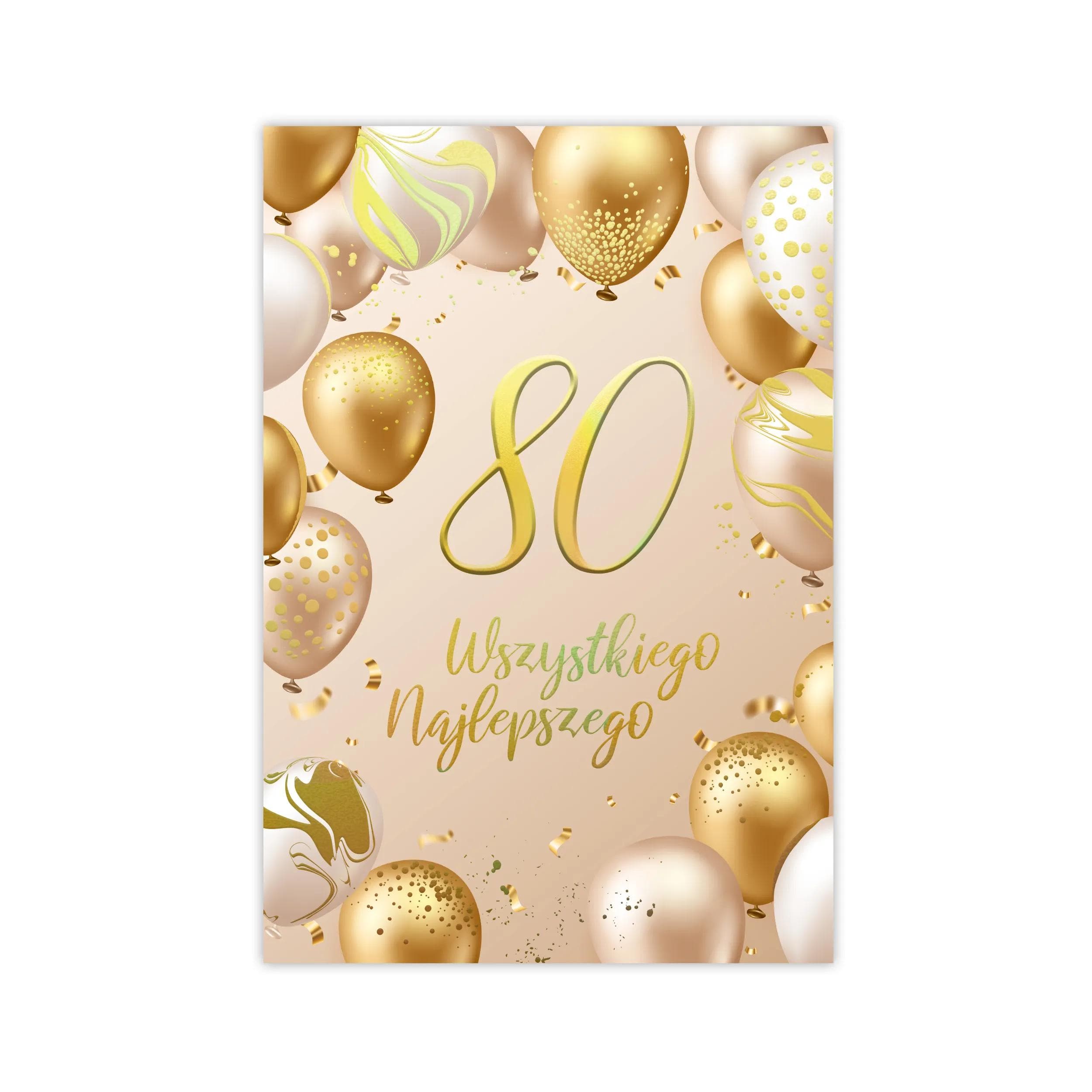 B6 Kartka na 80 Urodziny - 34