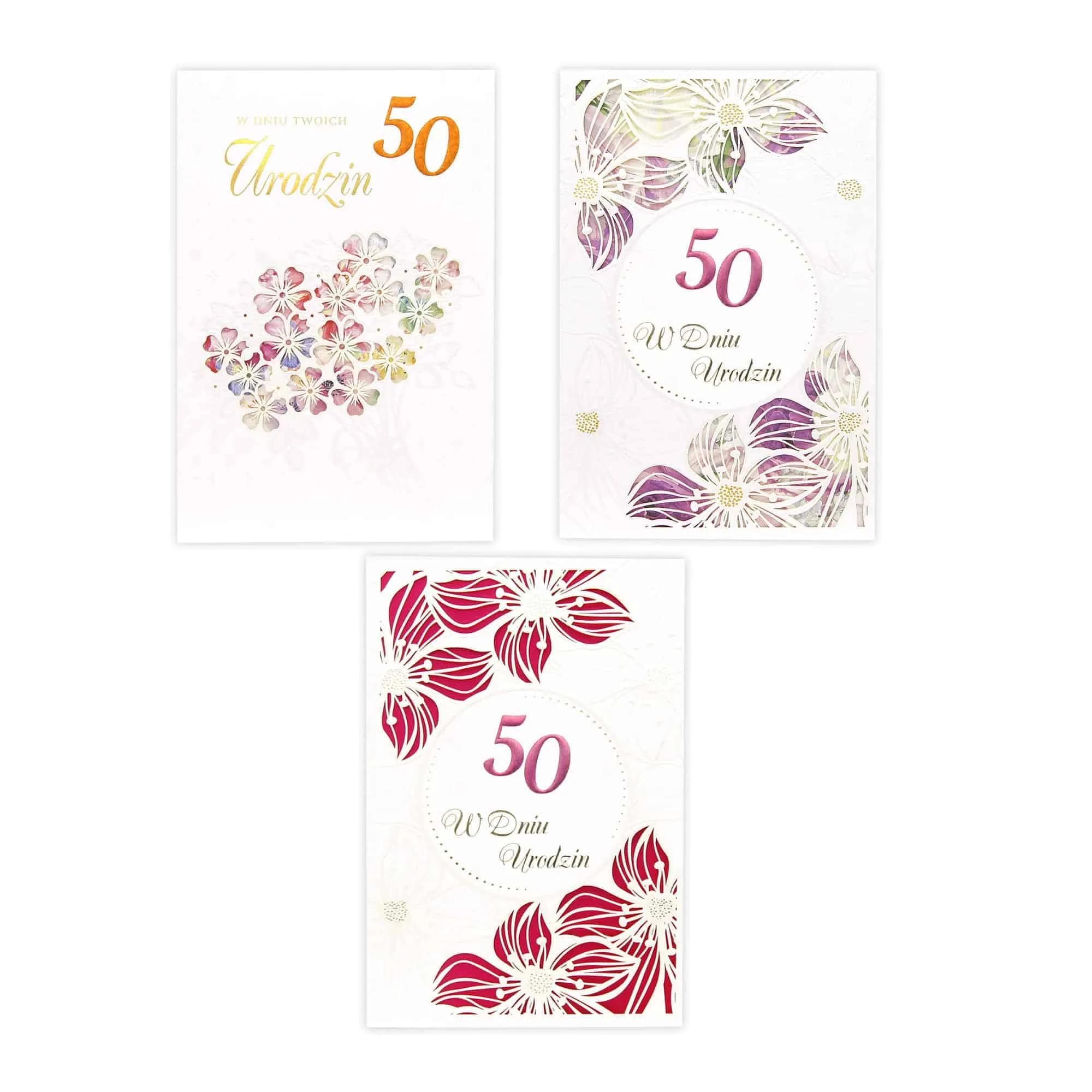 B6 LC Kartka na 50 Urodziny - MIX
