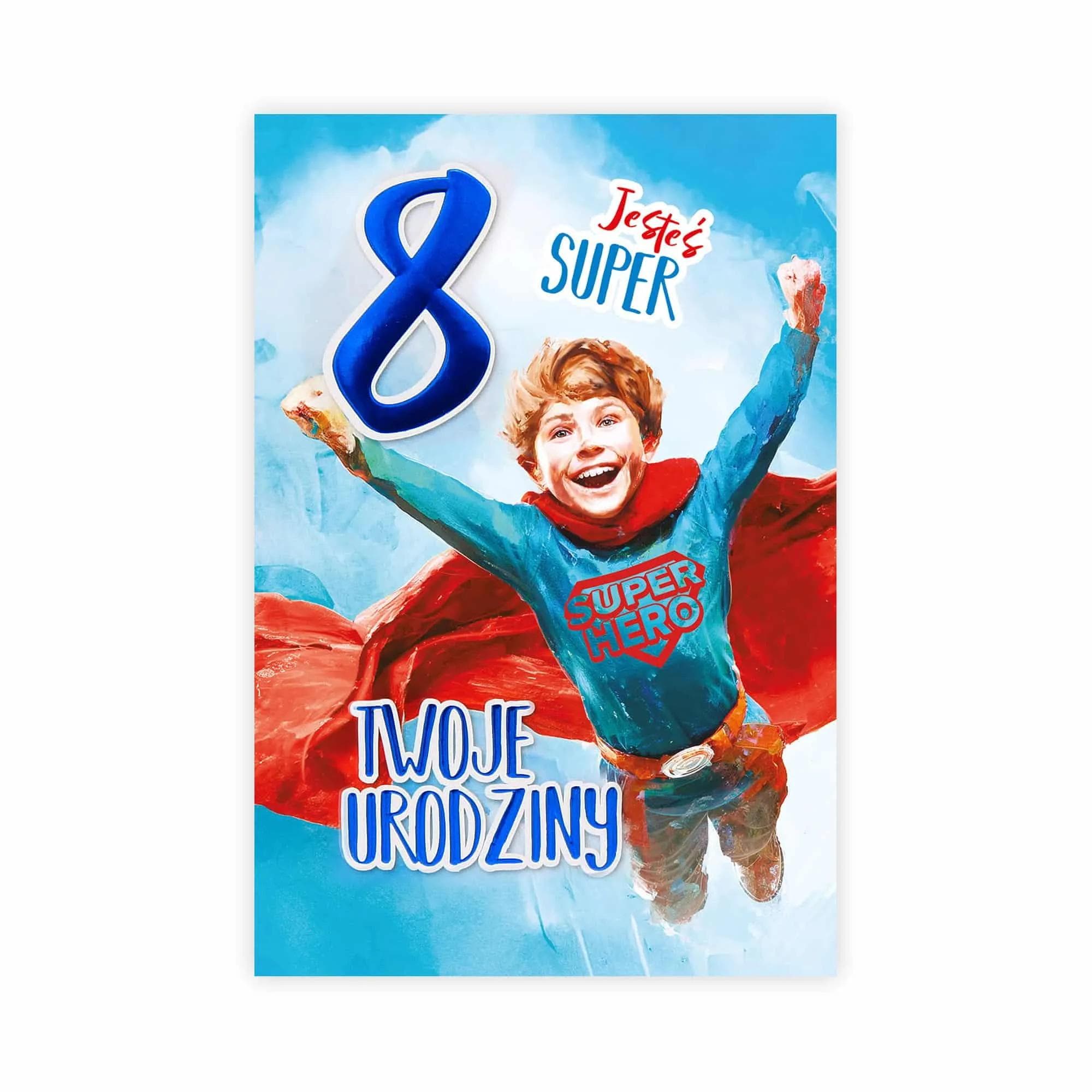 B6 Kartka na 8 Urodziny - 029