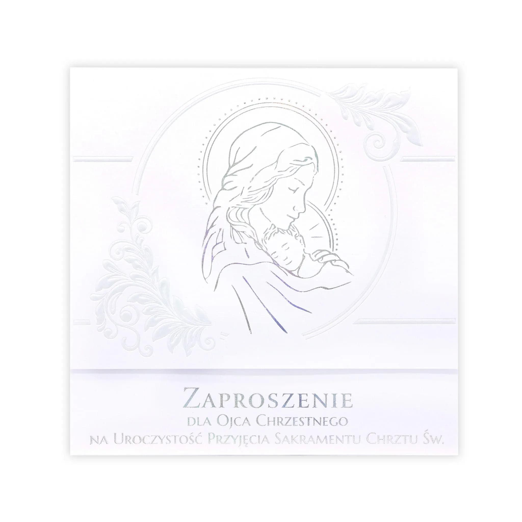 Zaproszenia KW LUX Chrzest - 16 Dla Ojca Chrzestnego