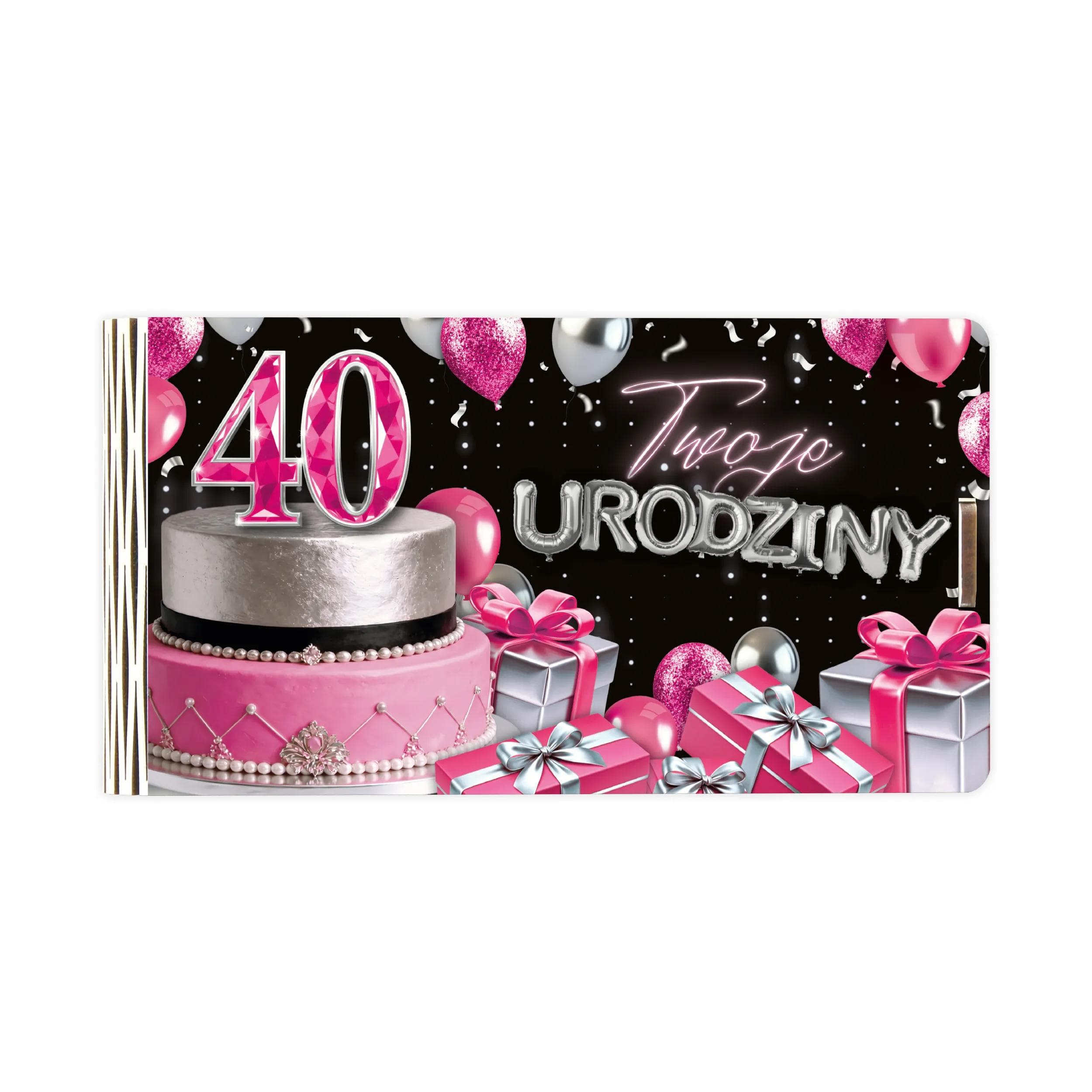 Pudełko mini drewno na 40 Urodziny - 42