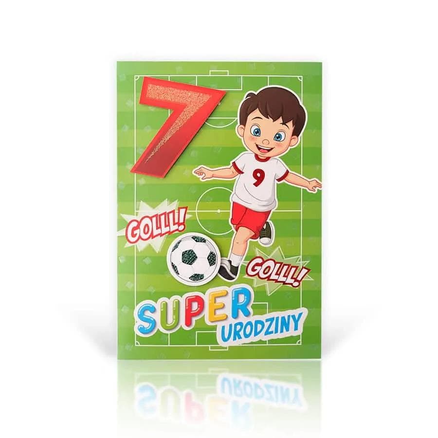 B6 LUX Kartka na 7 Urodziny - 006