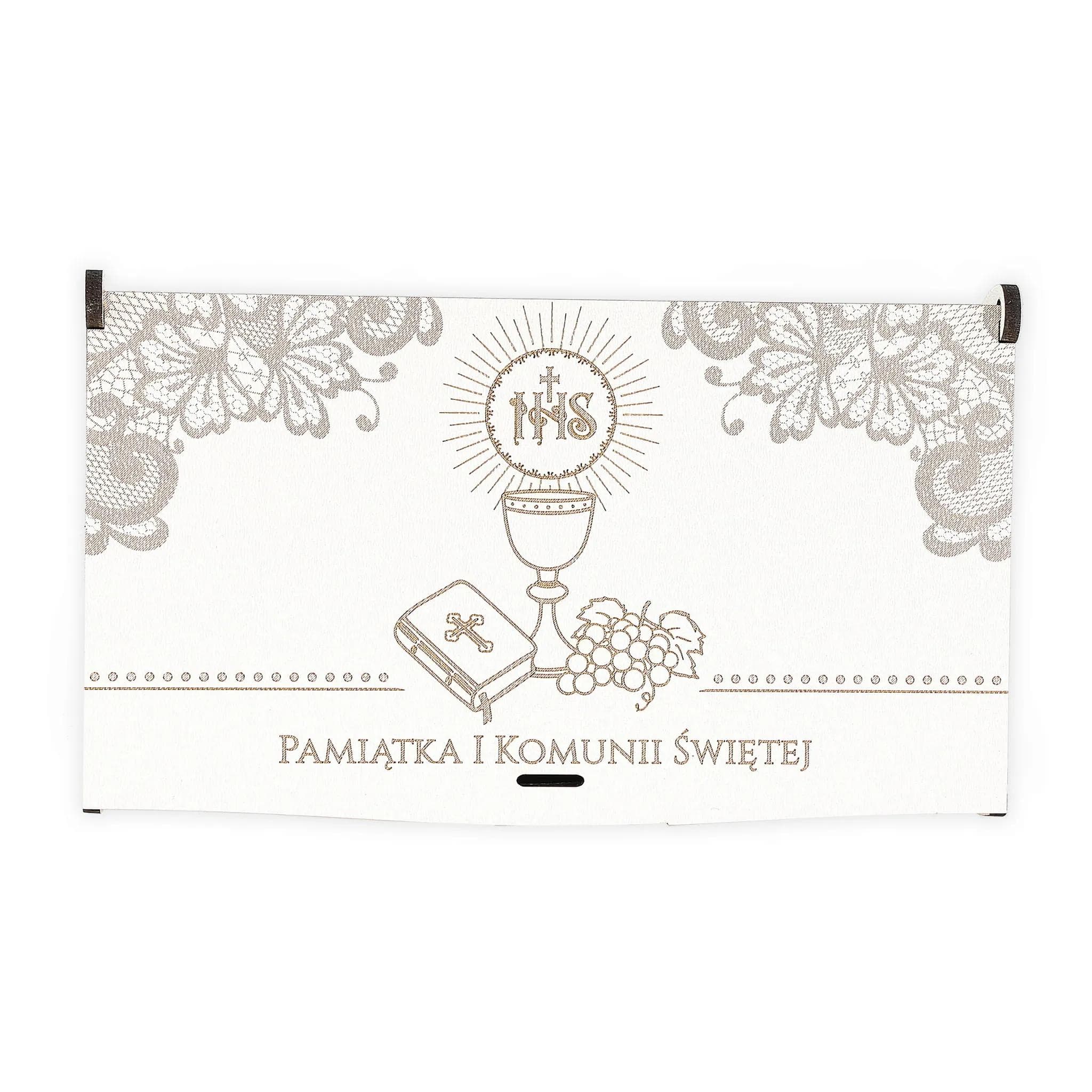 Pudełko mini drewno Komunia - 8