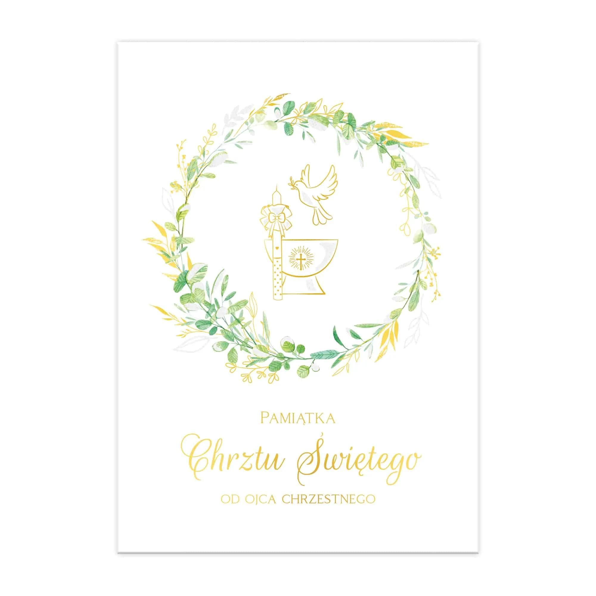 Okładka książeczki z okazji Chrztu Świętego od Ojca Chrzestnego