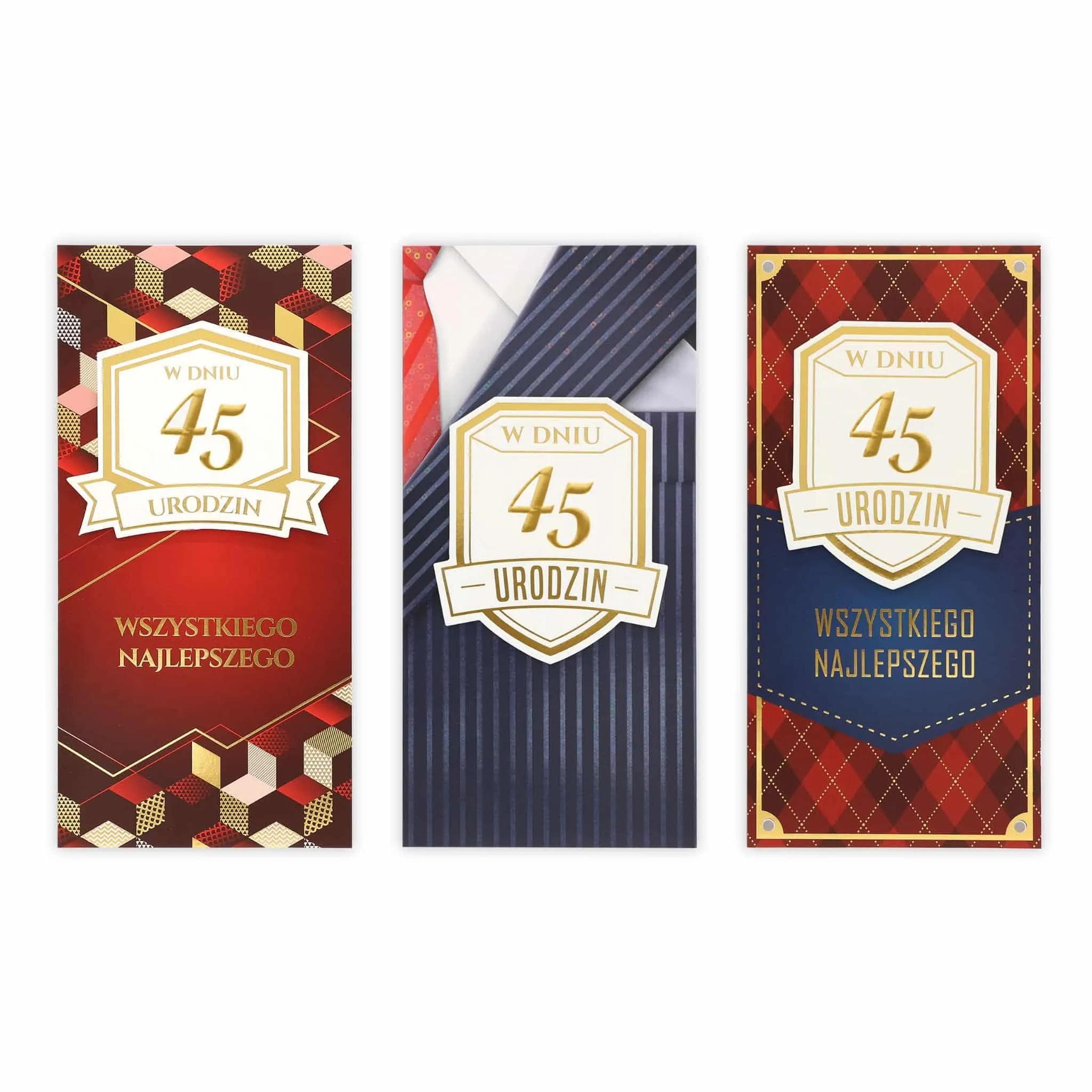 DL Kartka na 45 Urodziny - MIX