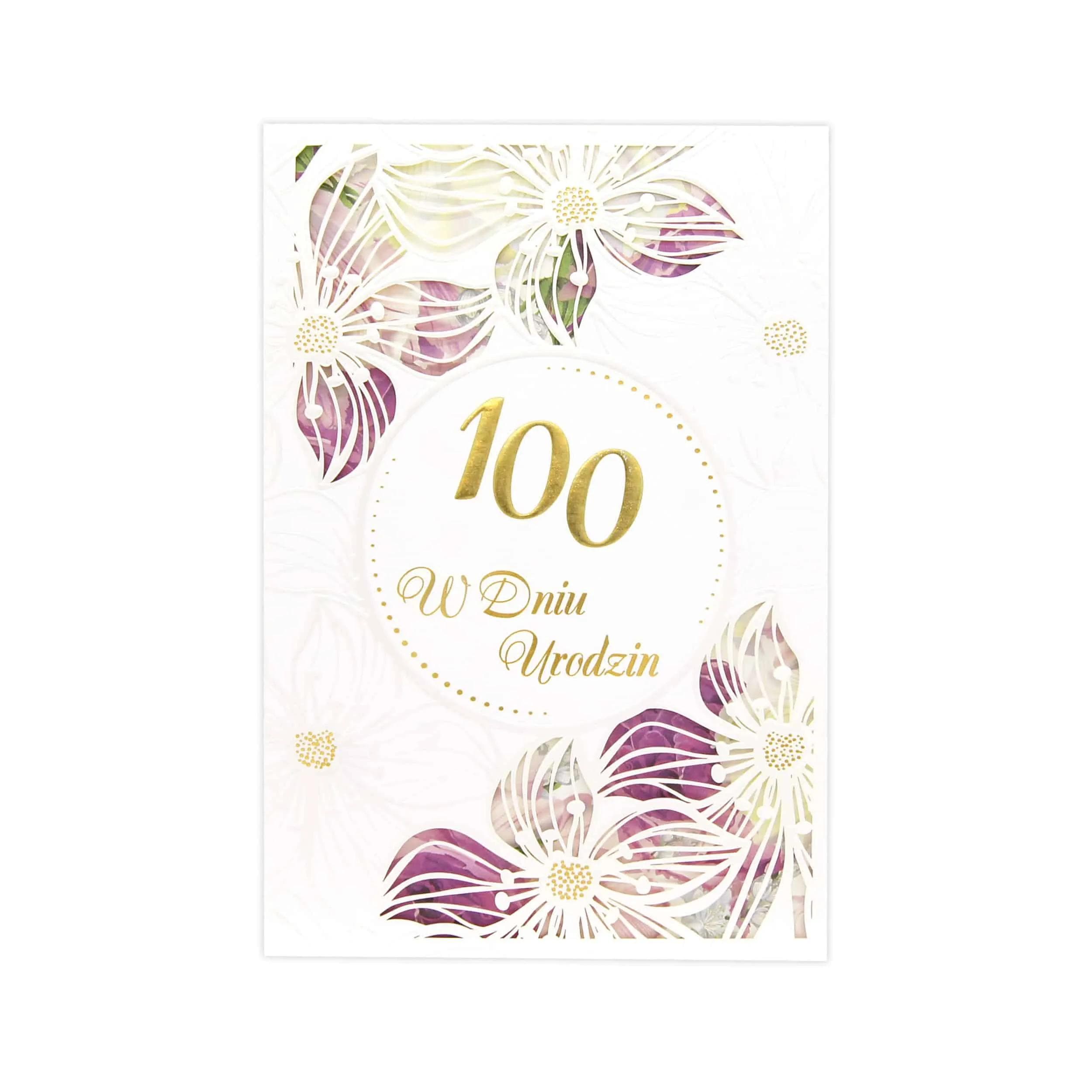 B6 LC Kartka na 100 Urodziny