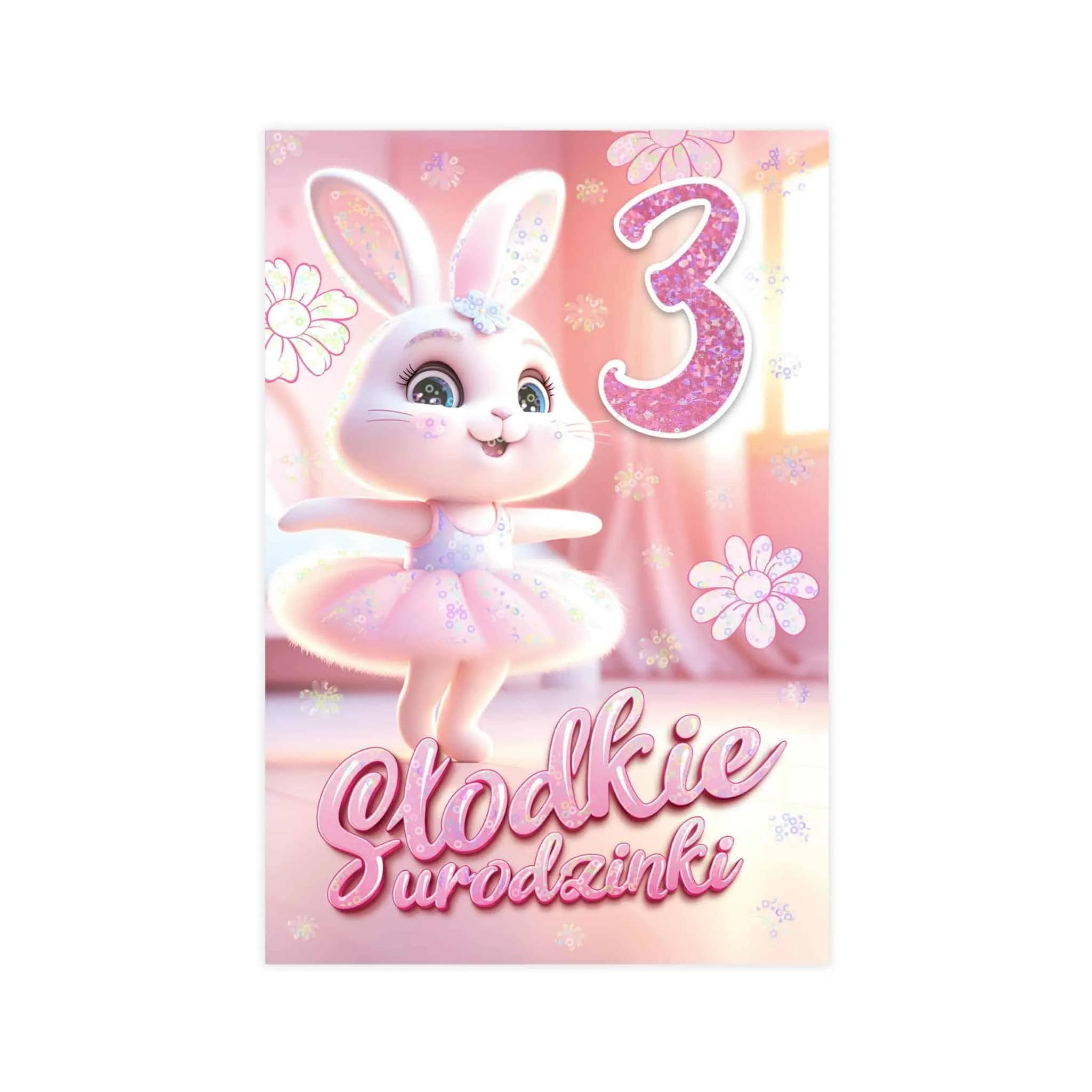 B6 Kartka na 3 Urodziny - 76