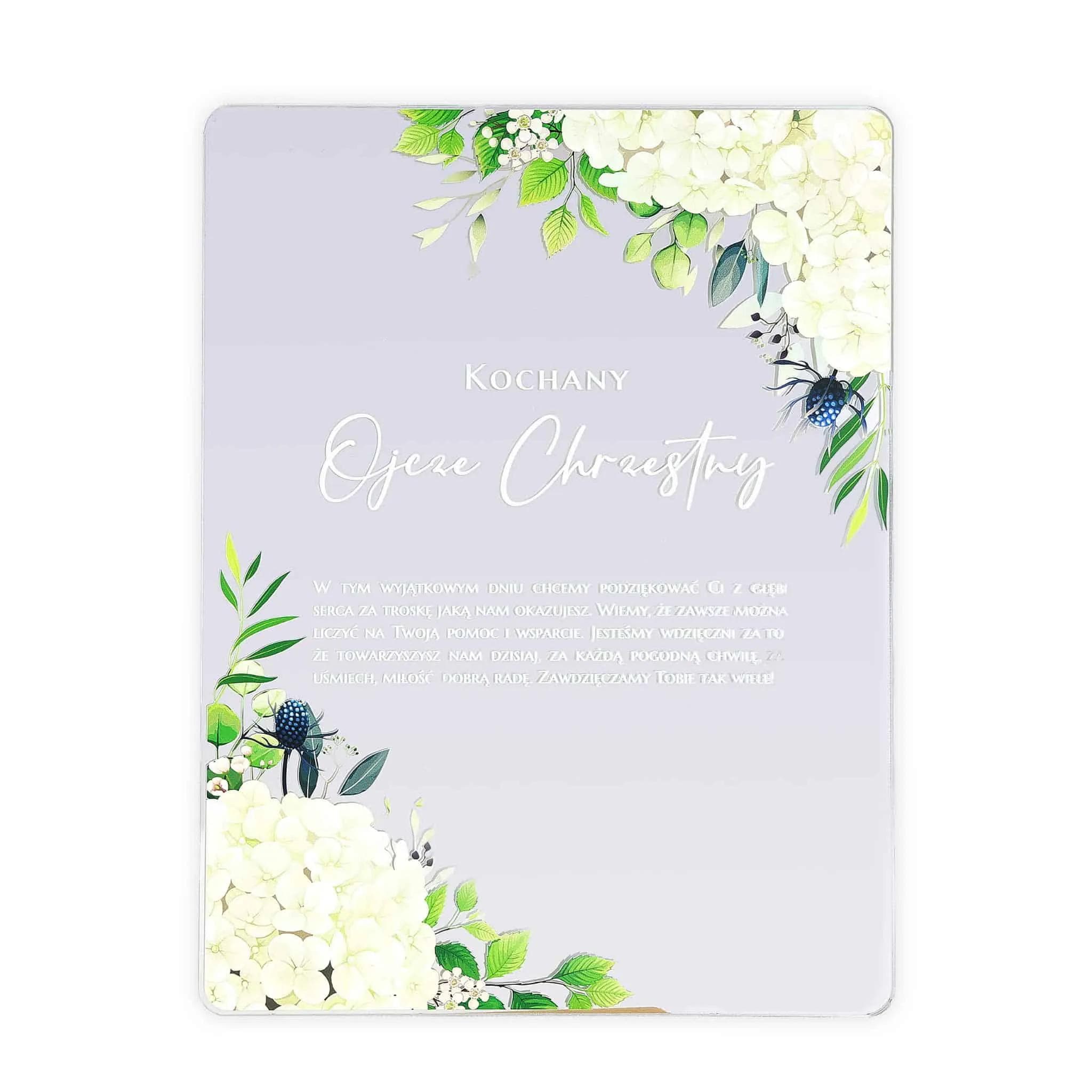 Pamiątka Ślub - 10 Podziękowanie dla Ojca Chrzestnego