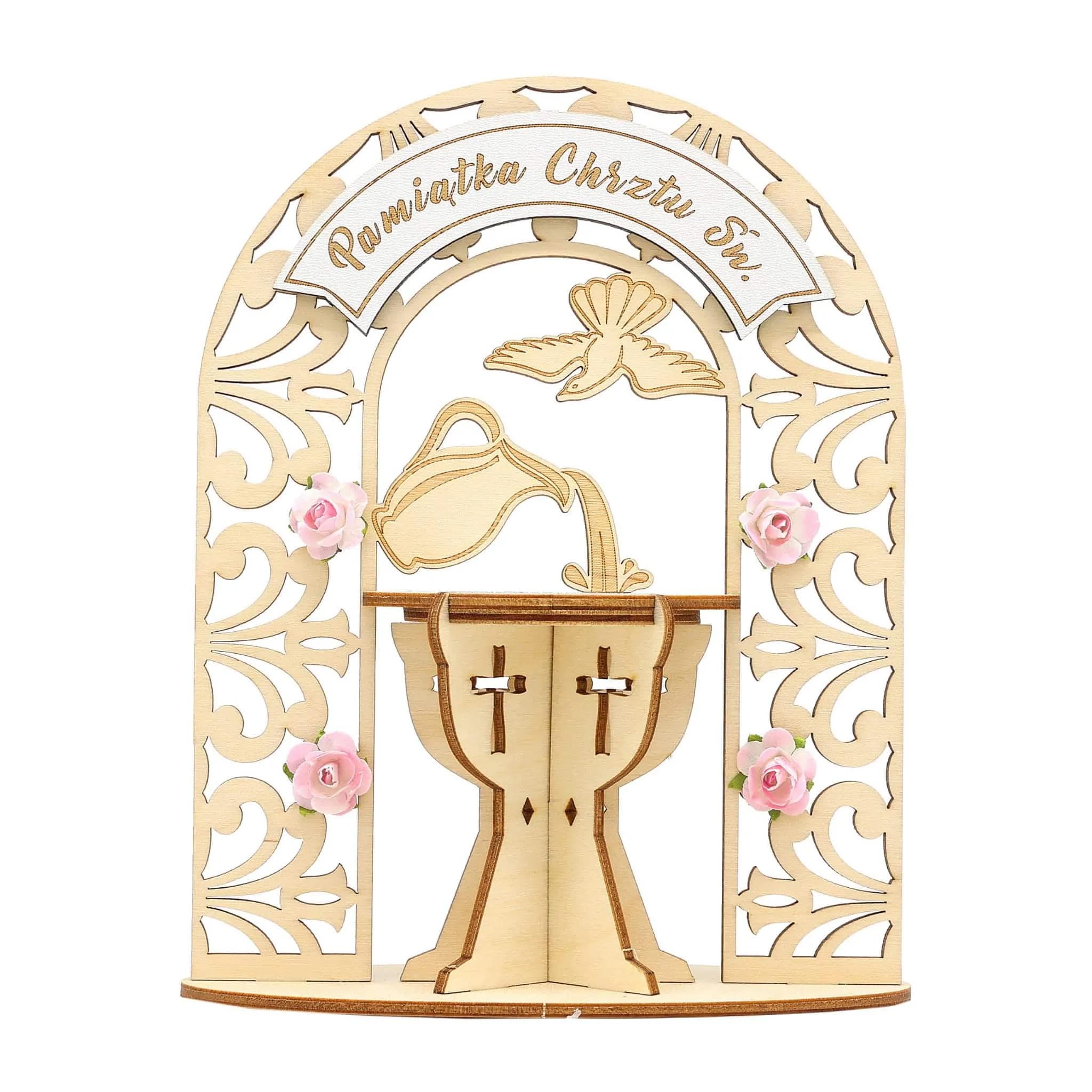 Dekoracja S Chrzest - 1 Różowy