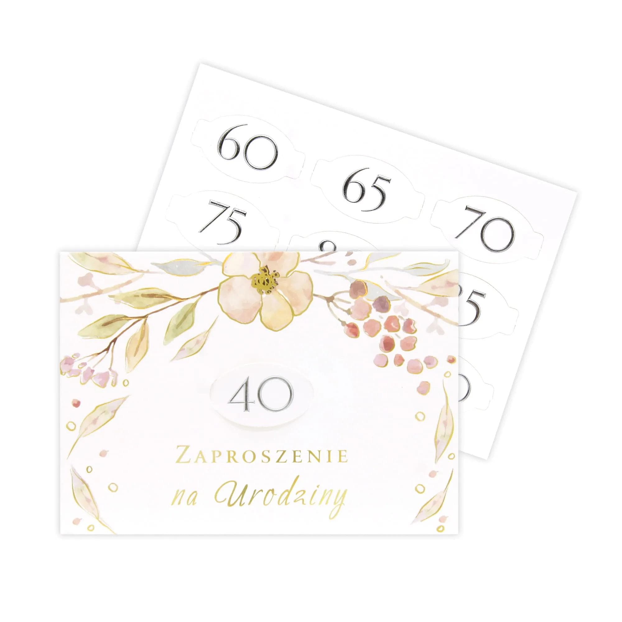 Zaproszenie A6 CW Z okazji urodzin - 1