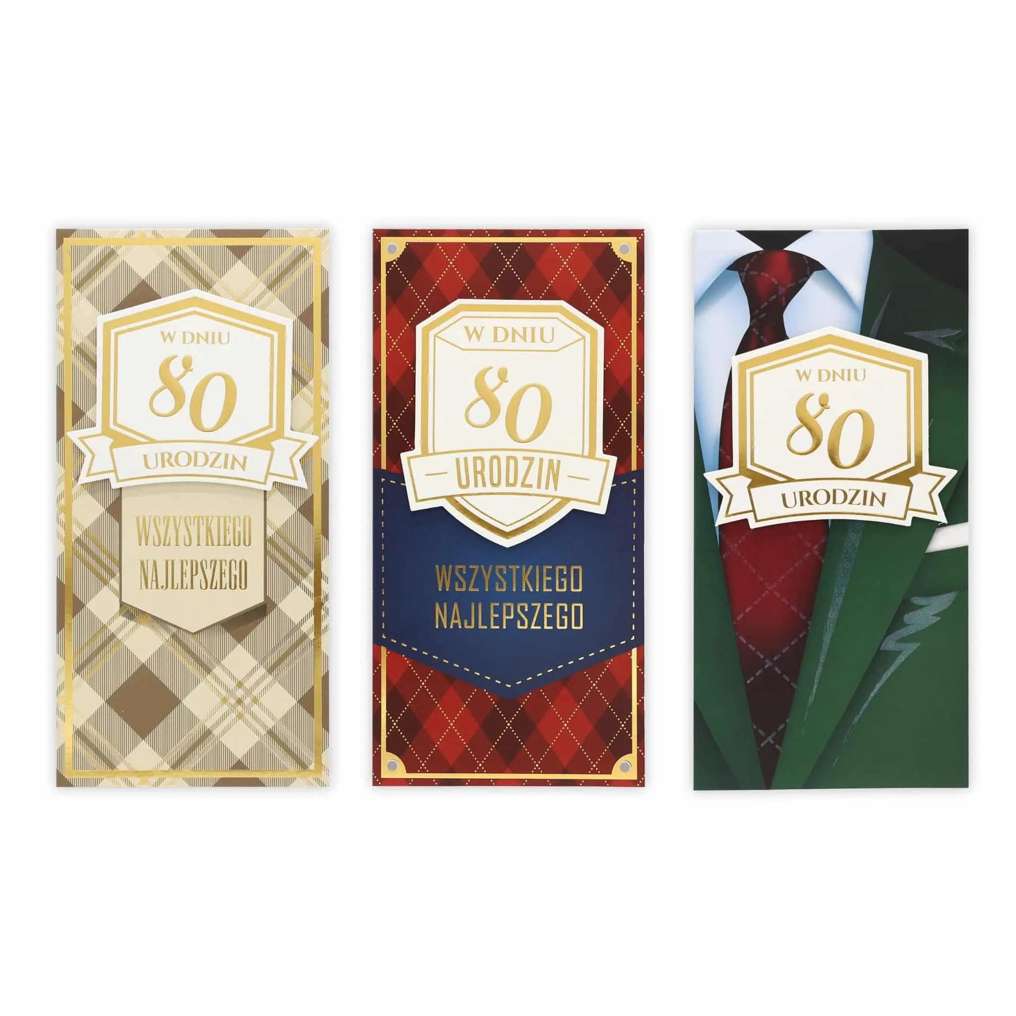 DL Kartka na 80 Urodziny - MIX