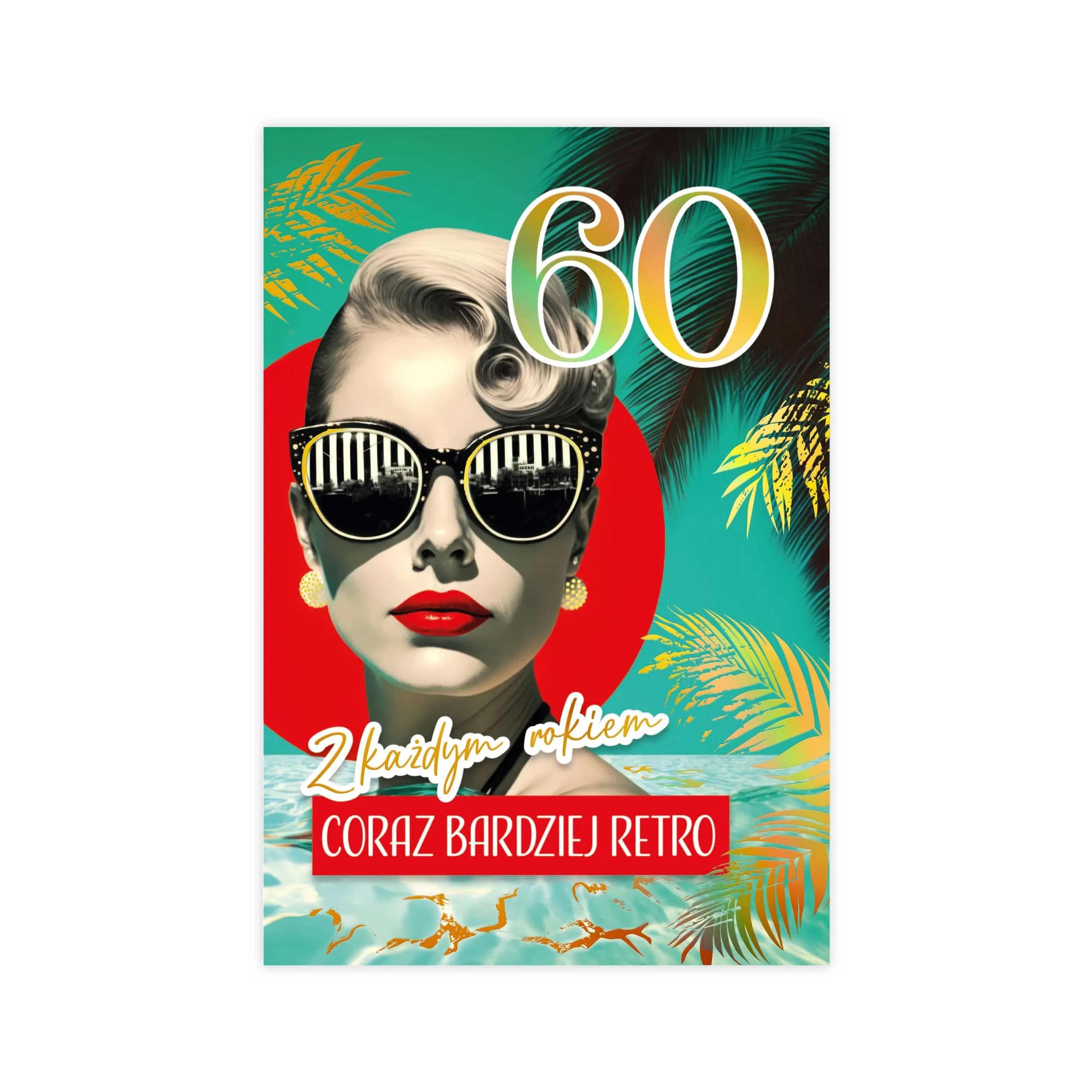 B6 Kartka na 60 Urodziny Retro - 18