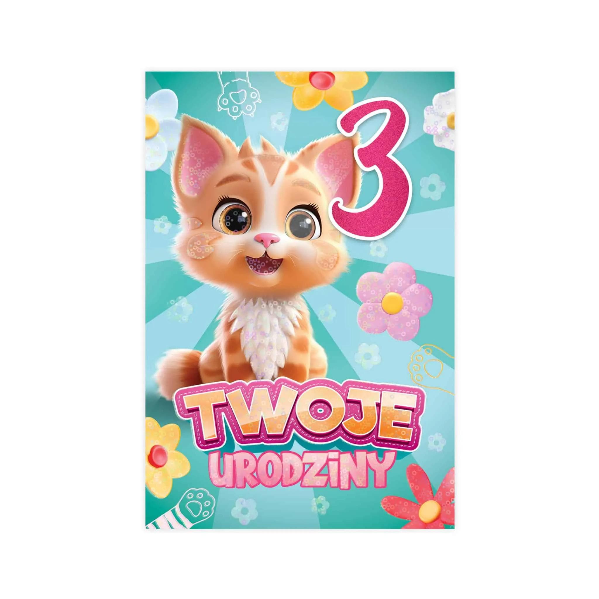 B6 Kartka na 3 Urodziny - 75