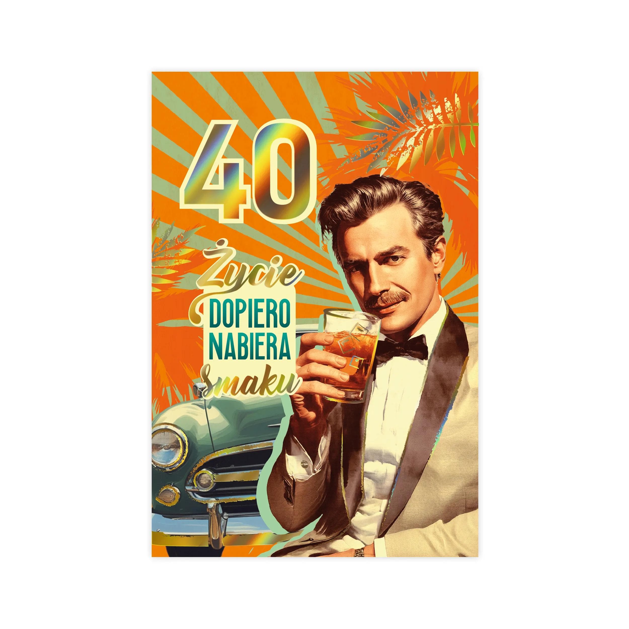 Karnet B6 na 40 Urodziny RETRO 30