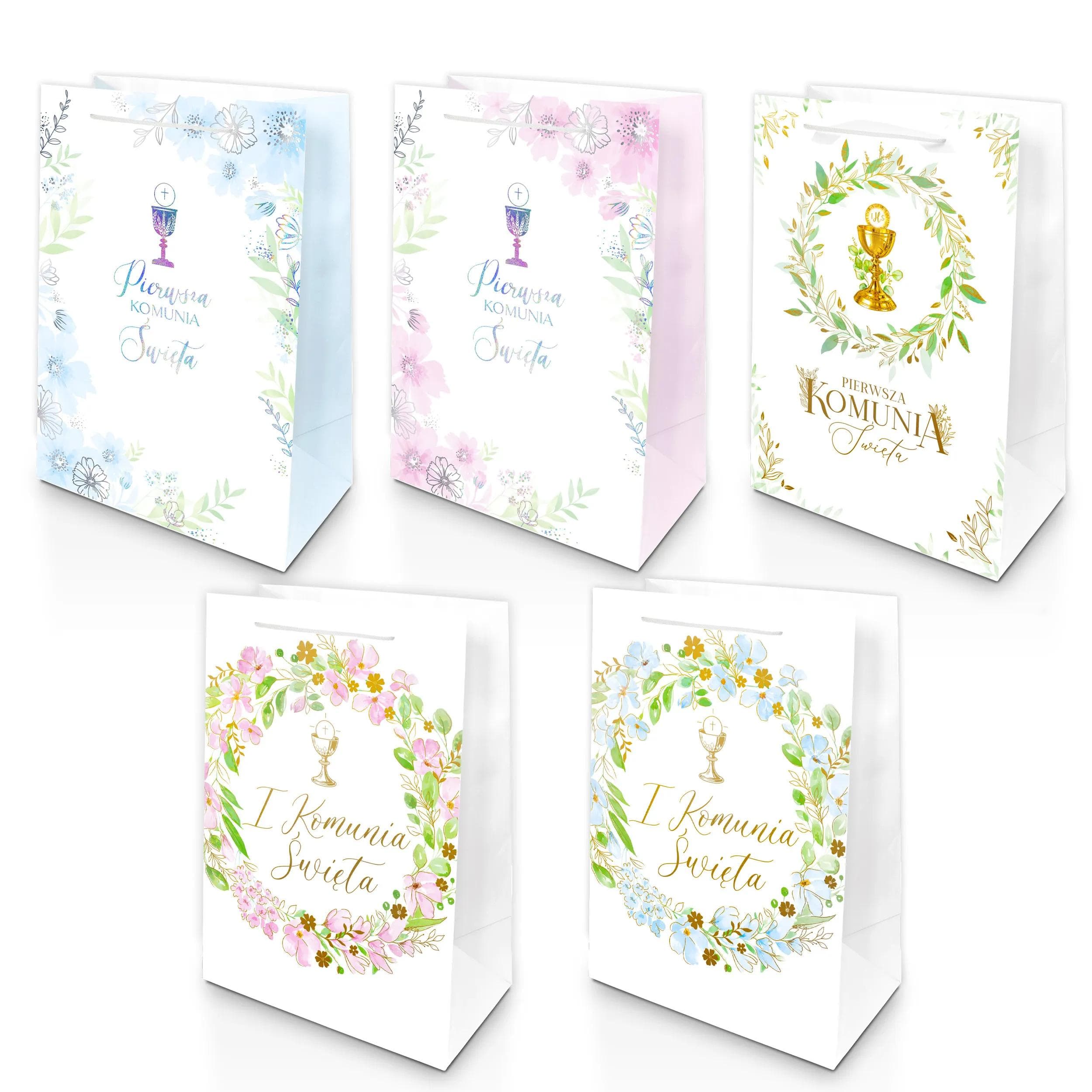 Torba prezentowa A4 Komunia - 2 ZESTAW 10 sztuk