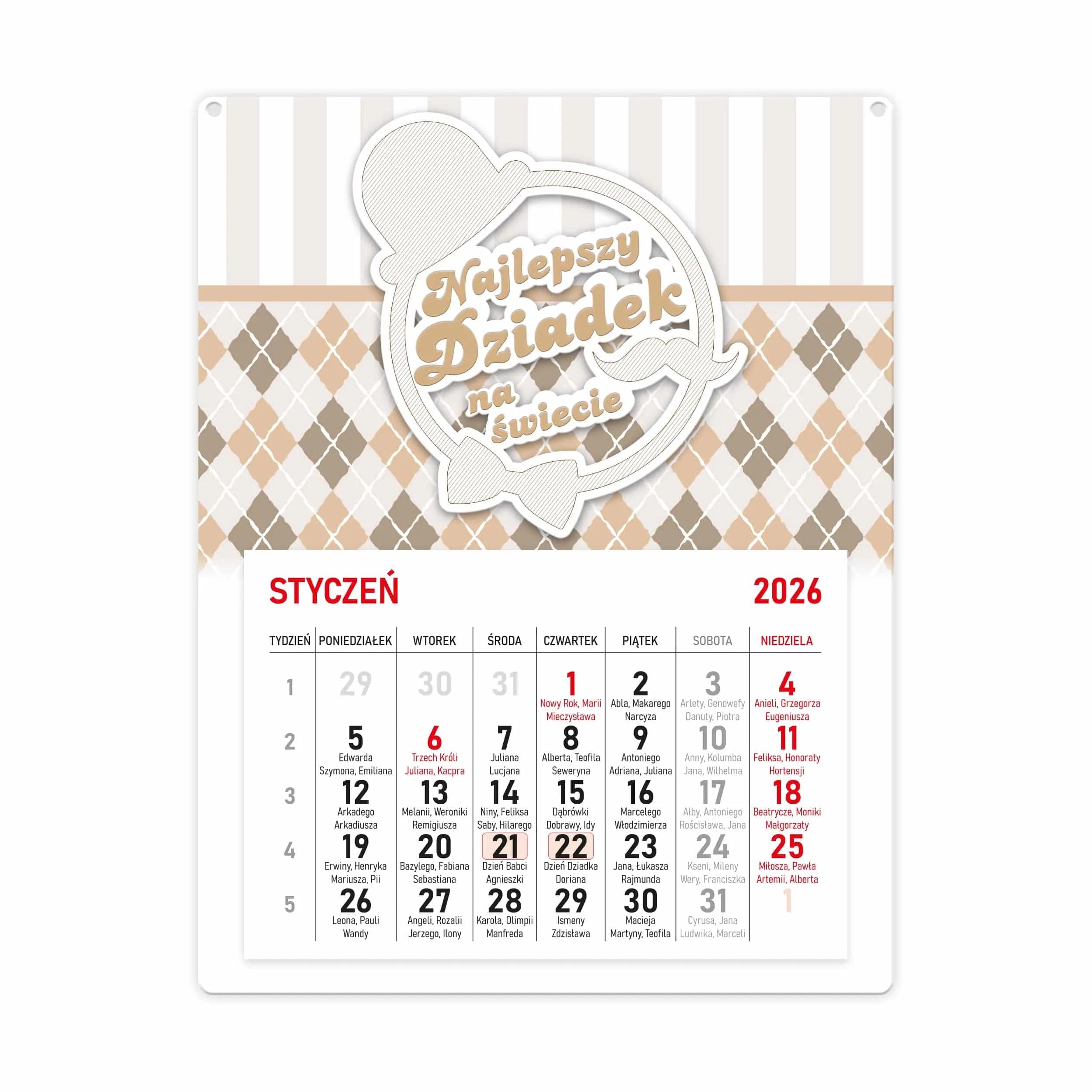 Kalendarz drewniany Dla Dziadka - 11
