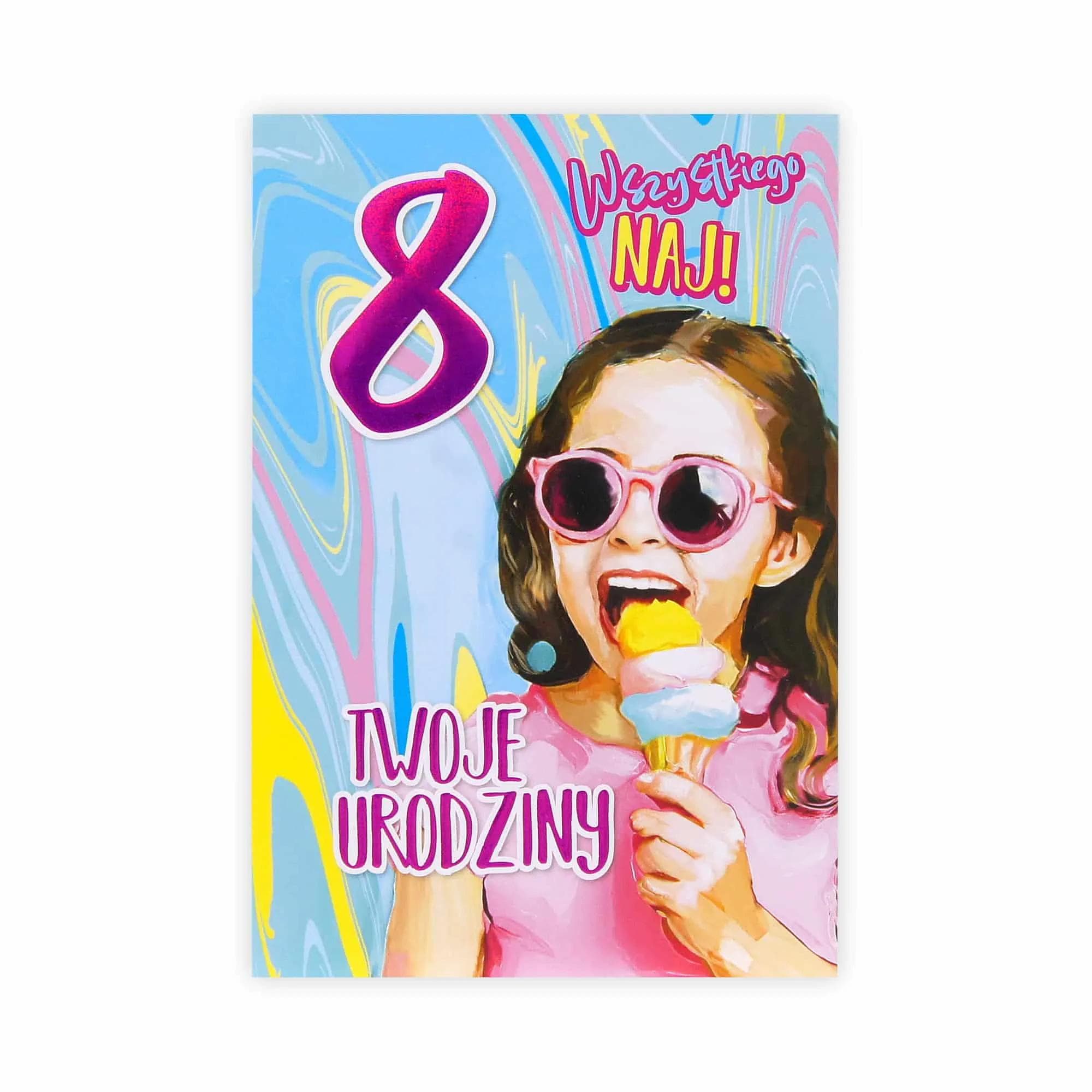 B6 Kartka na 8 Urodziny - 031