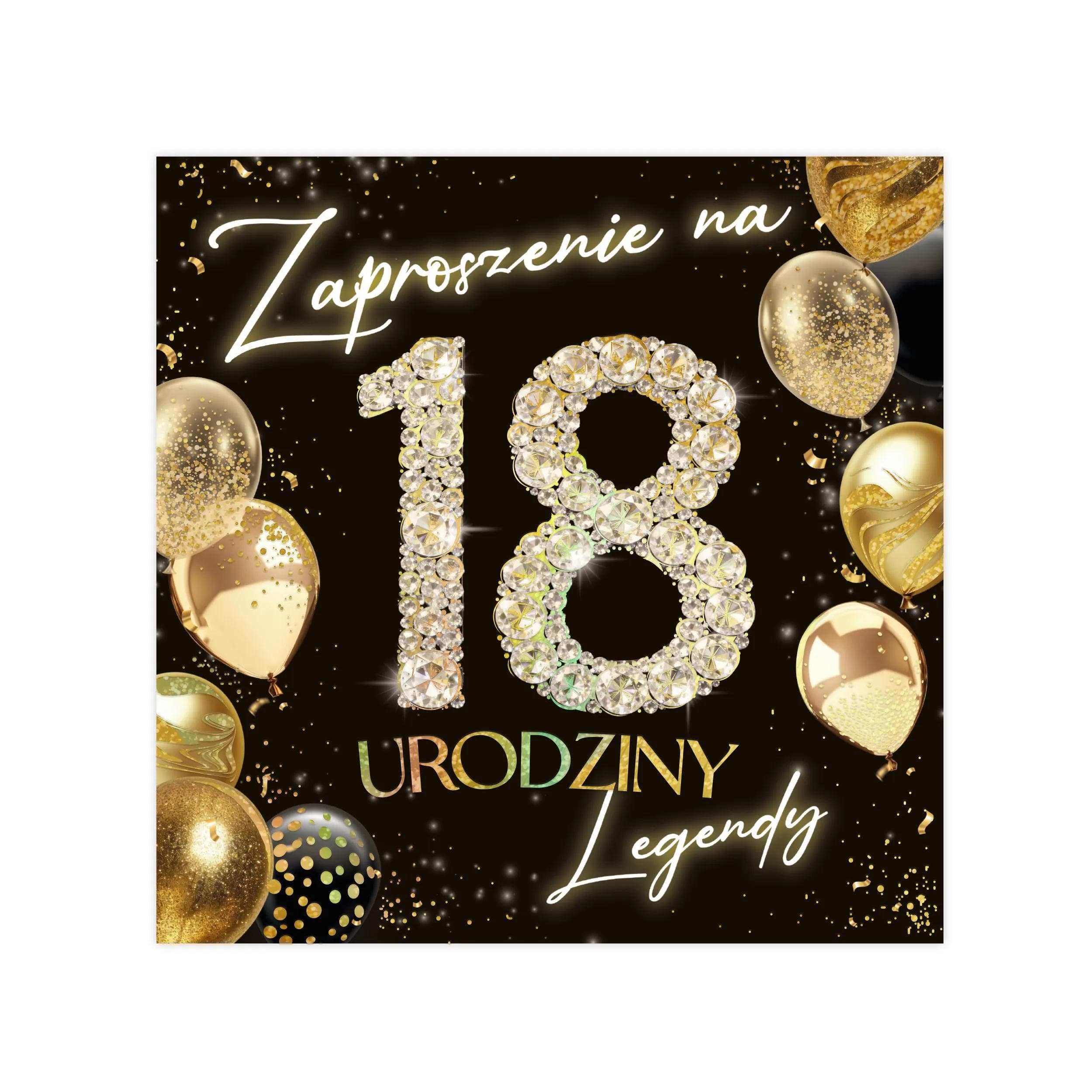 Zaproszenia KW LUX 18 Urodziny - 15
