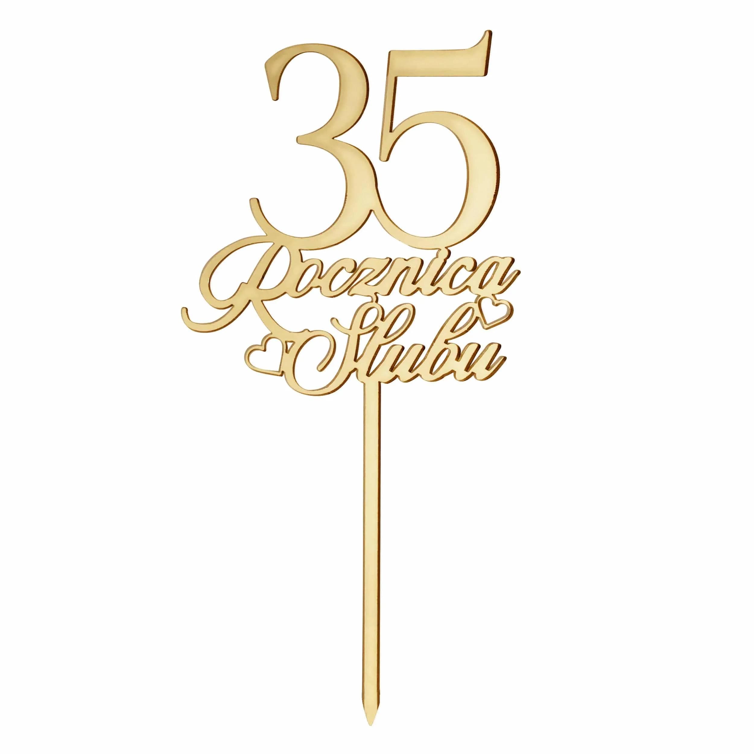 Topper na tort 35 Rocznica Ślubu - 18