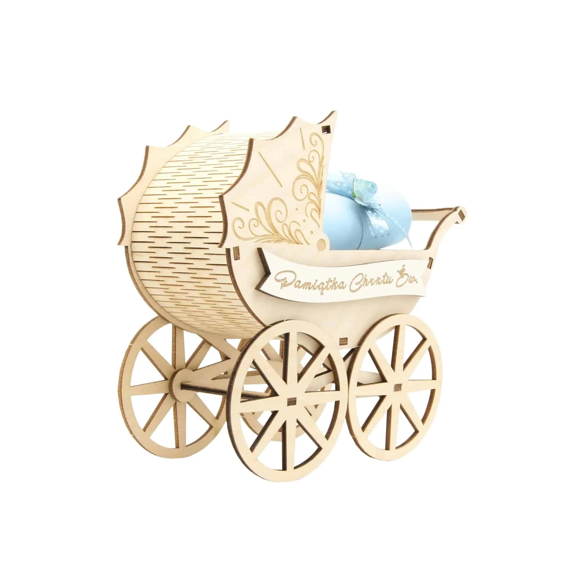 Dekoracja S Chrzest - 8 Wózek Niebieski