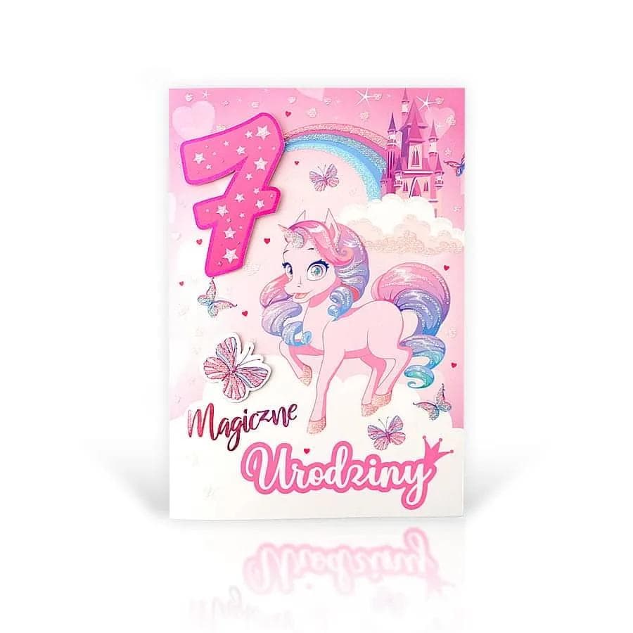 B6 LUX Kartka na 7 Urodziny - 015