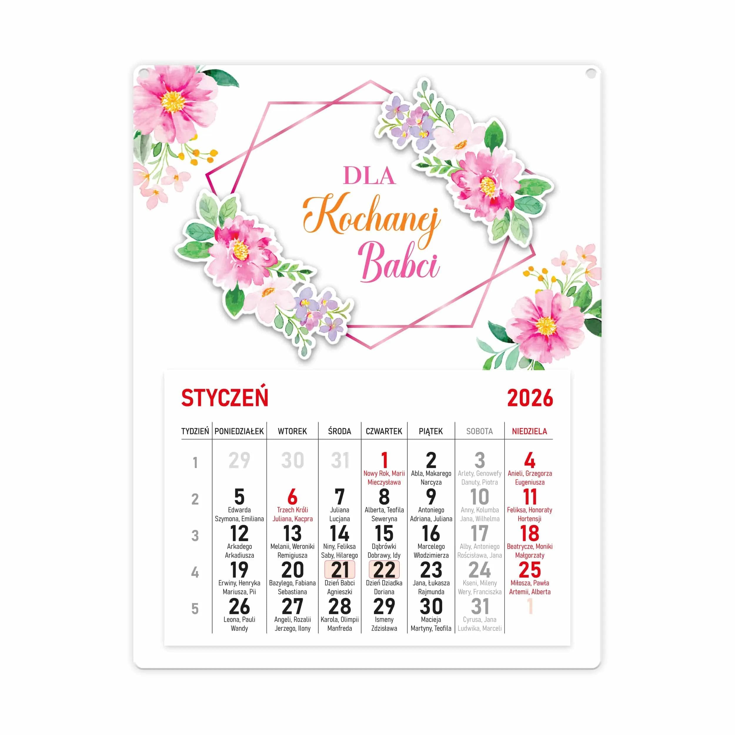 Kalendarz drewniany Dla Babci - 8