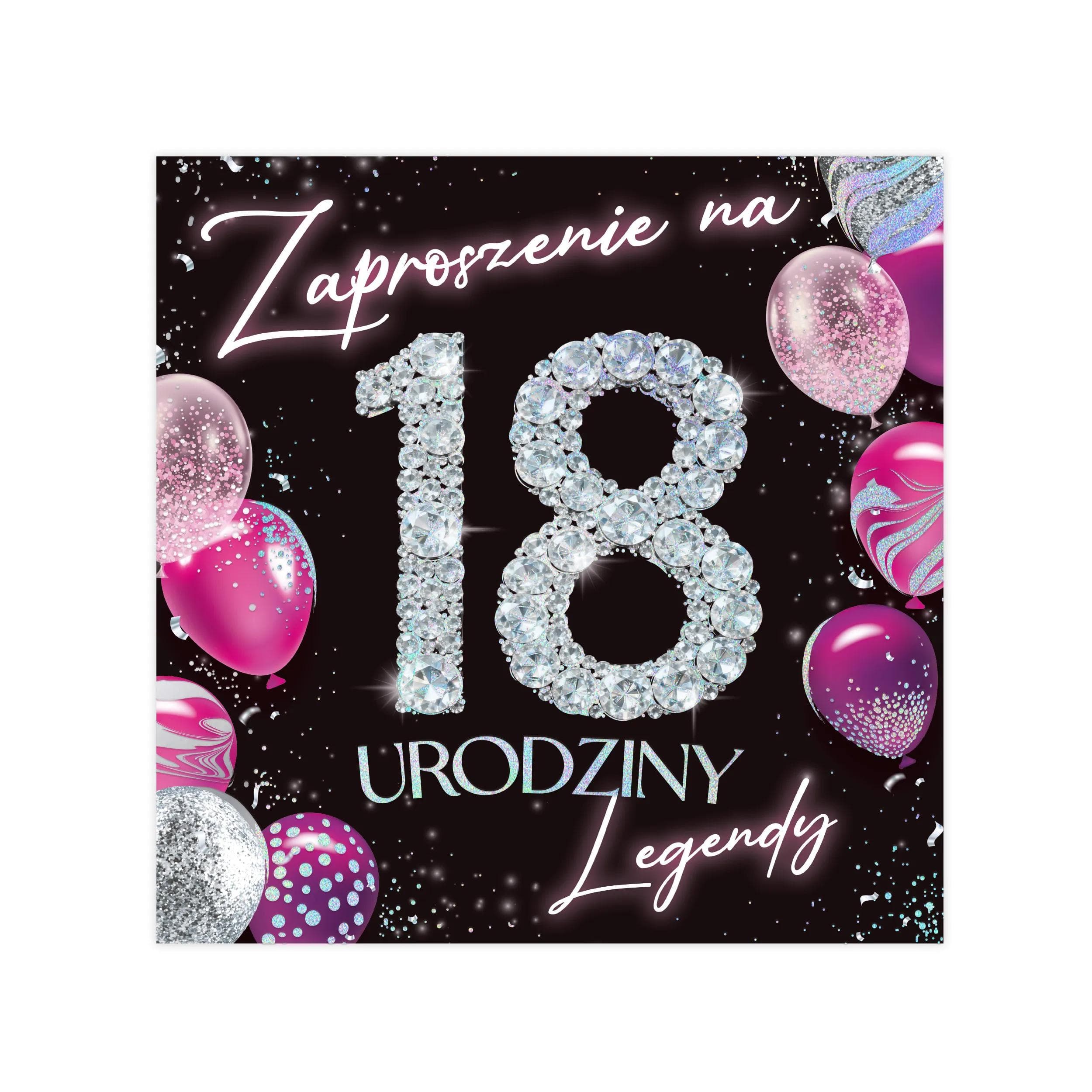 Zaproszenia KW LUX 18 Urodziny - 13