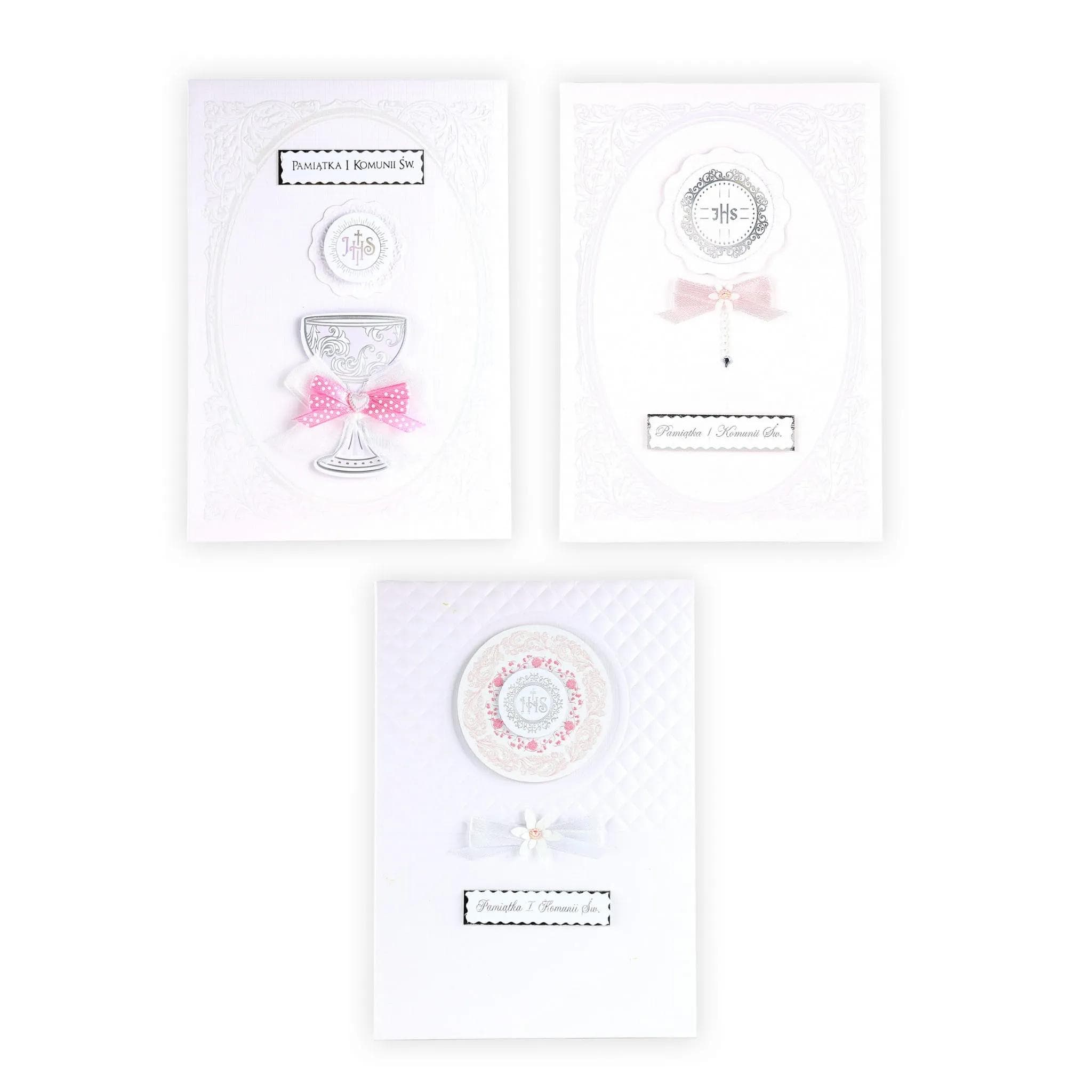 Album A5 książeczka Komunia Różowa MIX