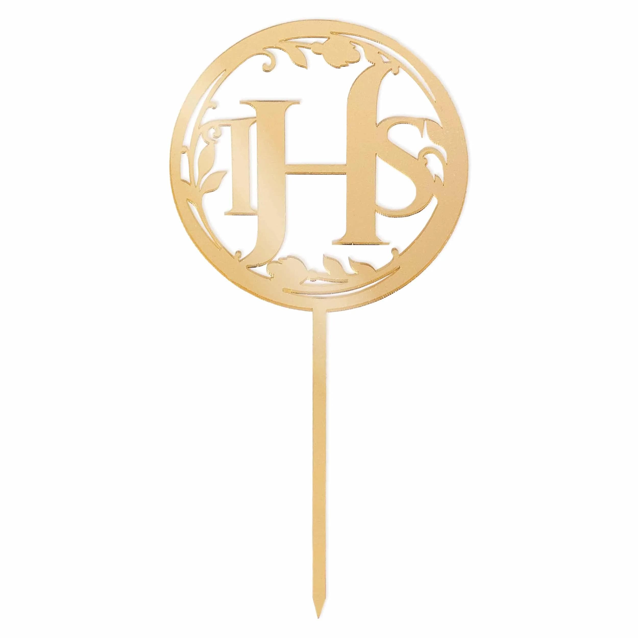 Złoty topper do ciasta na pierwszą komunię świętą, ozdobna wysoka dekoracja ażurowo wycinana