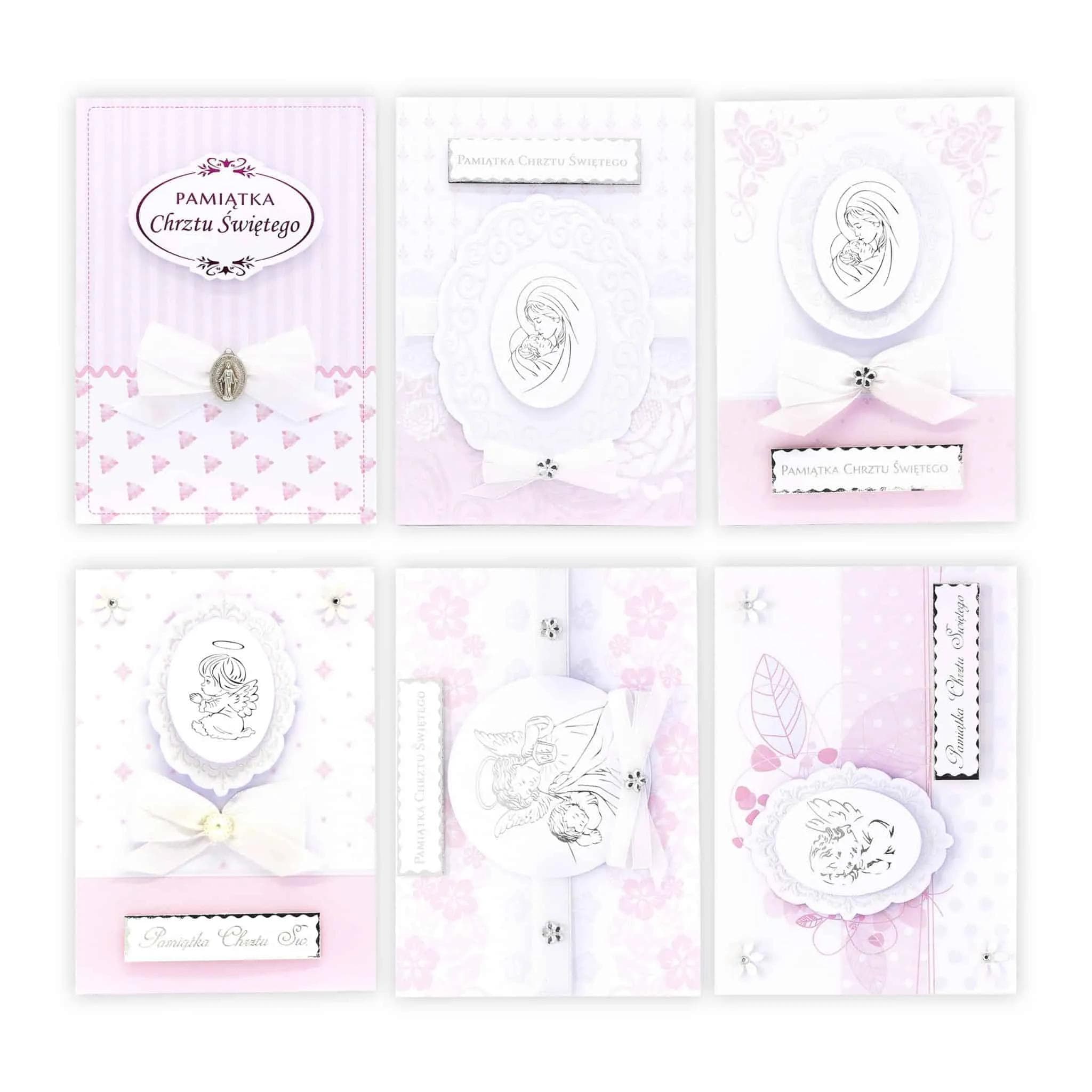C6 Chrzest MIX - Różowy