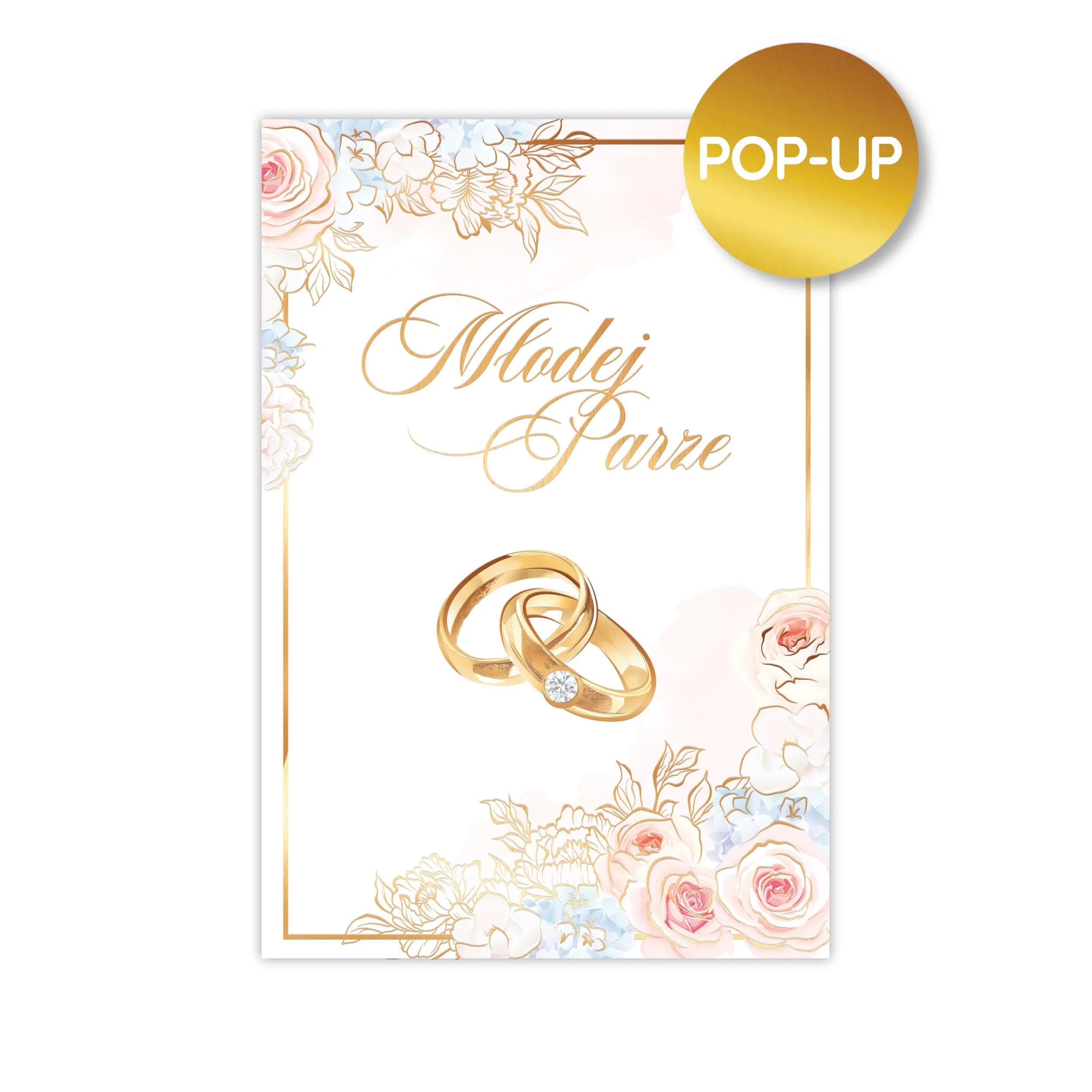 Kartka B6 LUX Ślub - 23 Pop Up