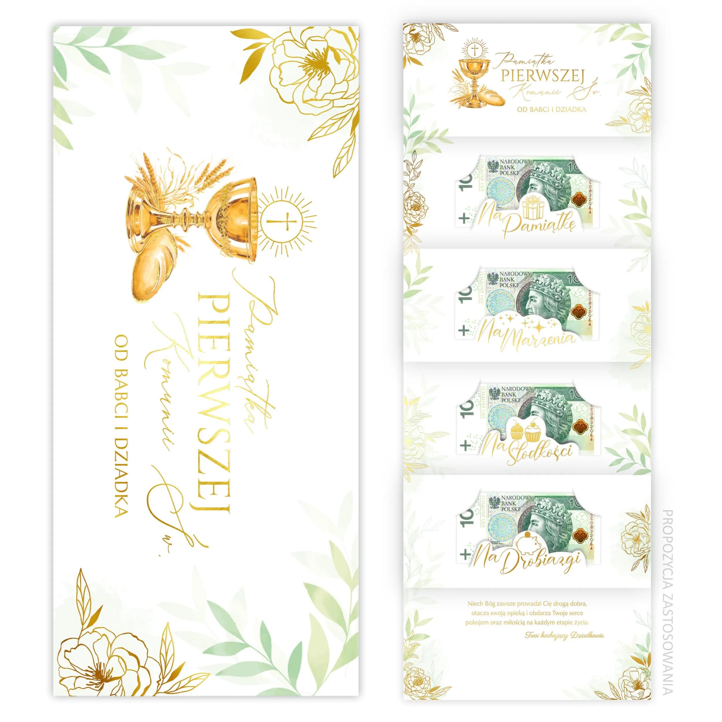 Karnet Premium na banknoty I Komunia Św. - 24 od Babci i Dziadka