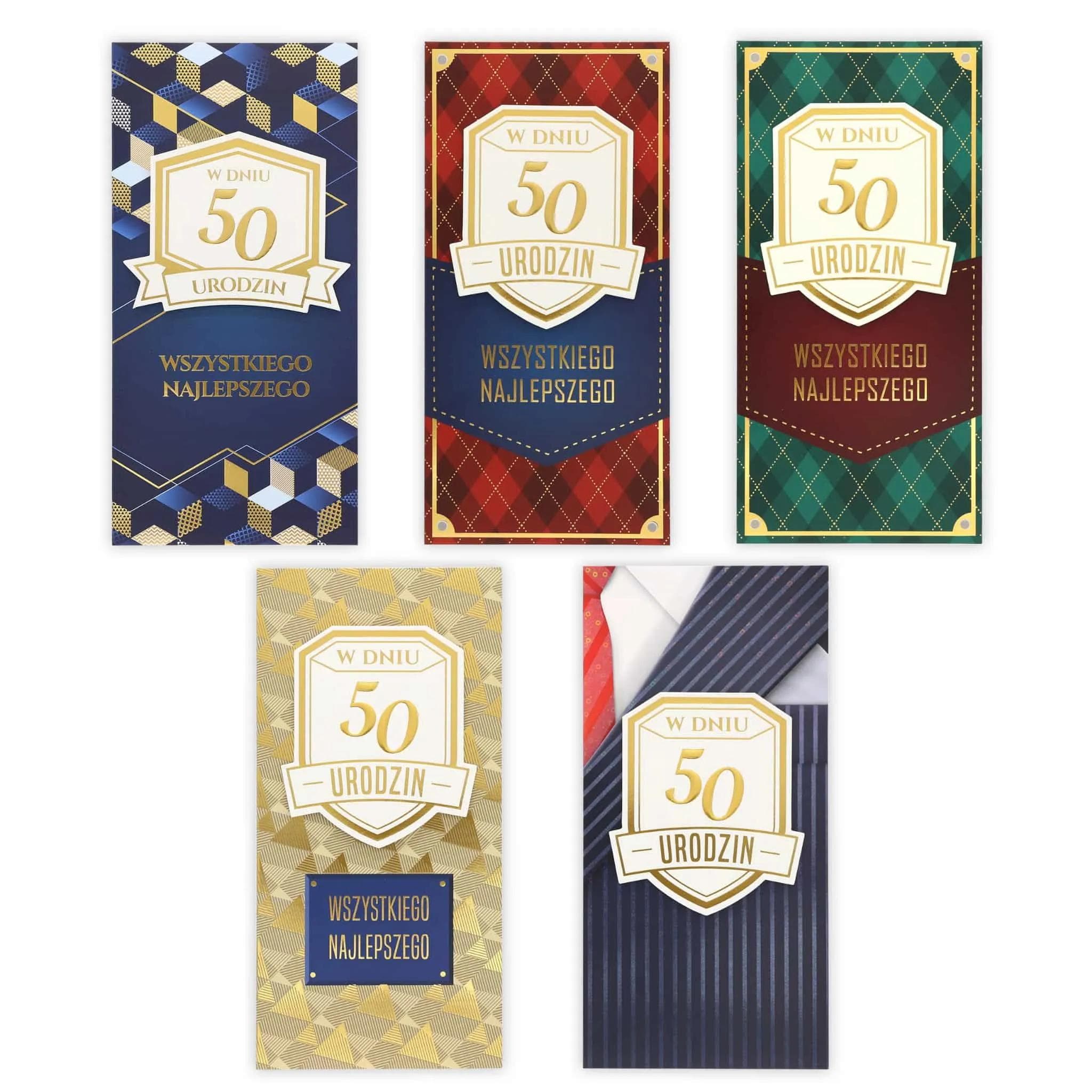 DL Kartka na 50 Urodziny - MIX