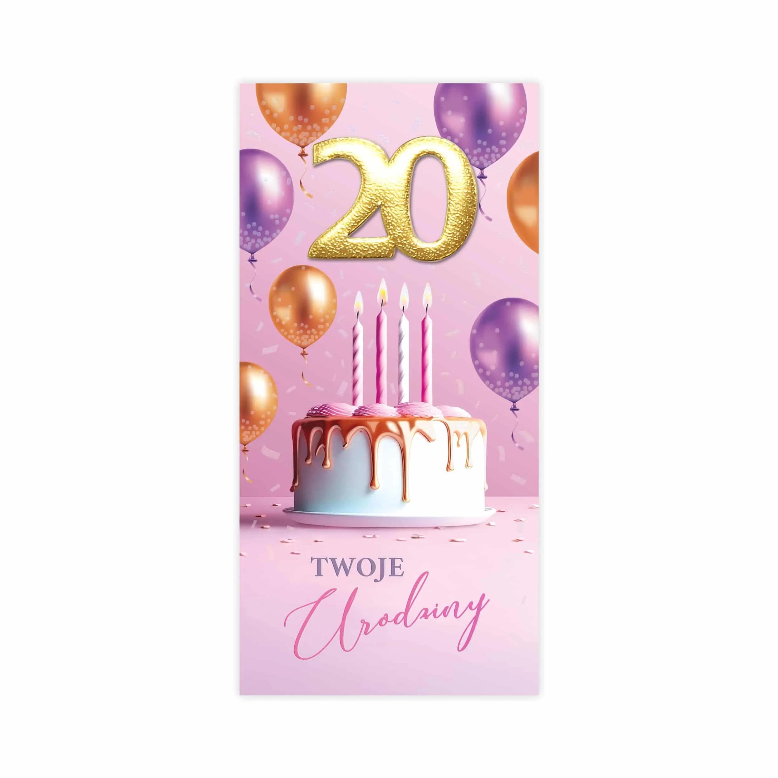 DL Kartka na 20 Urodziny - 51/20