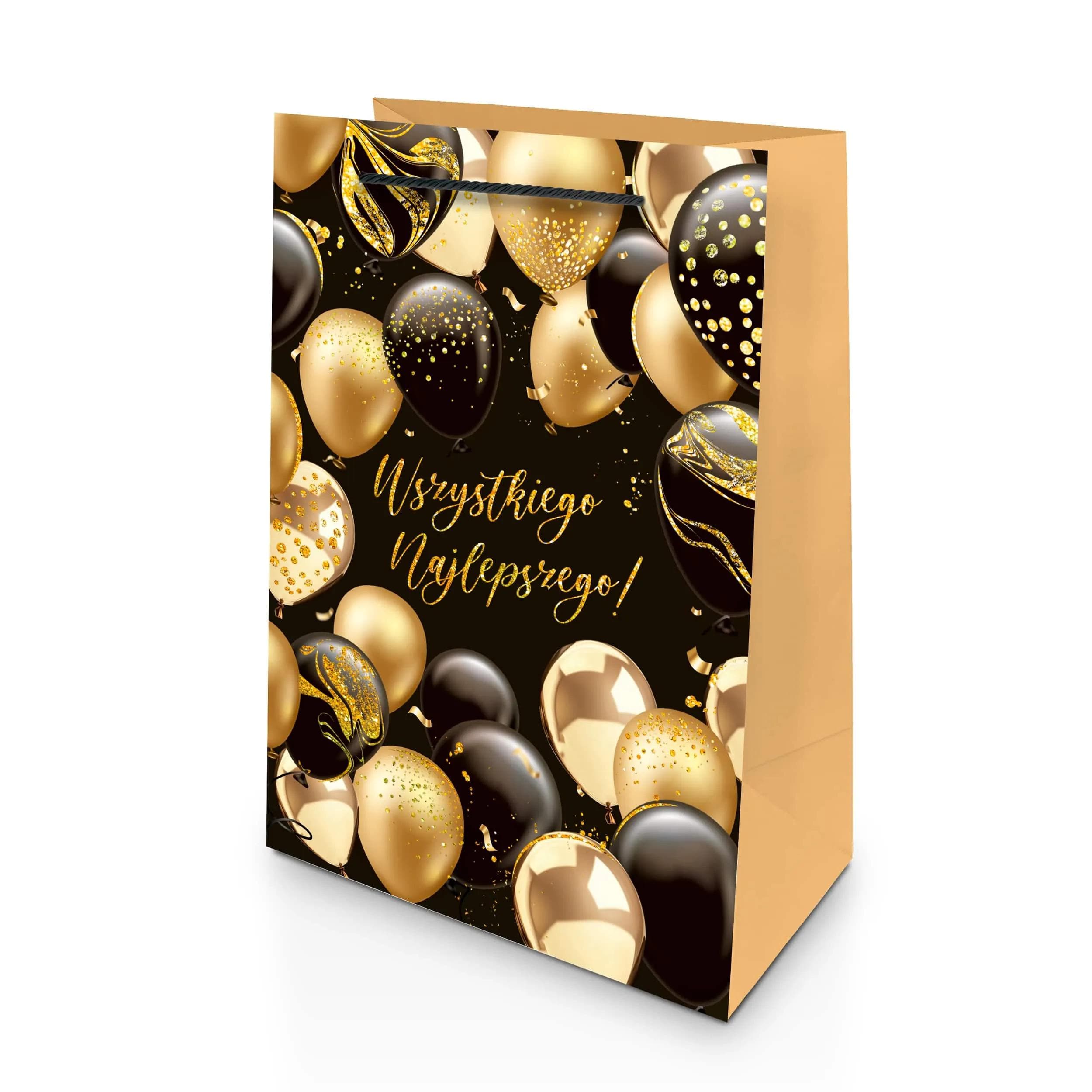 Torba prezentowa A4 "Wszystkiego najlepszego" - ZESTAW 10 sztuk
