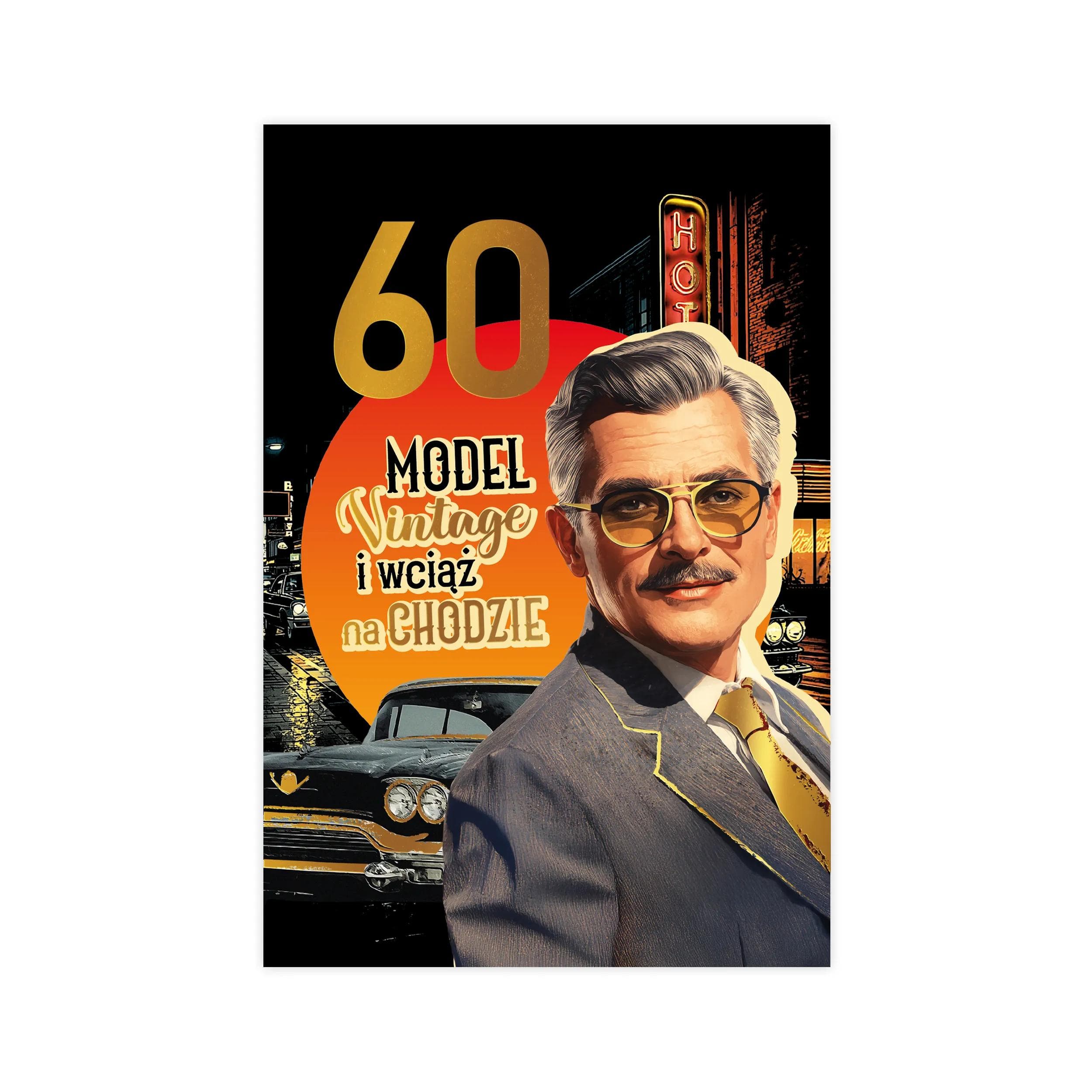 Karnet B6 na 60 Urodziny RETRO 32