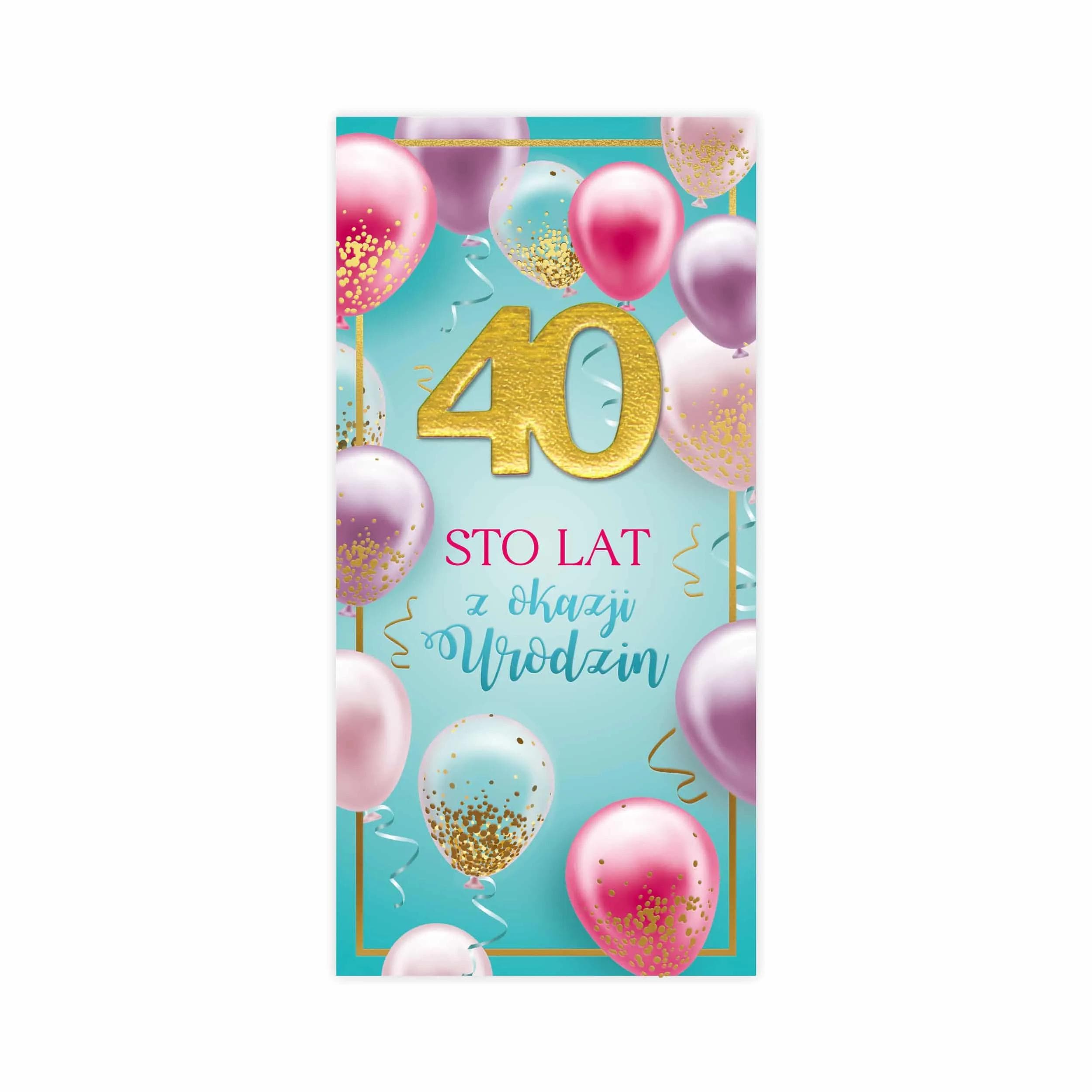 DL Kartka na 40 Urodziny - 50/40