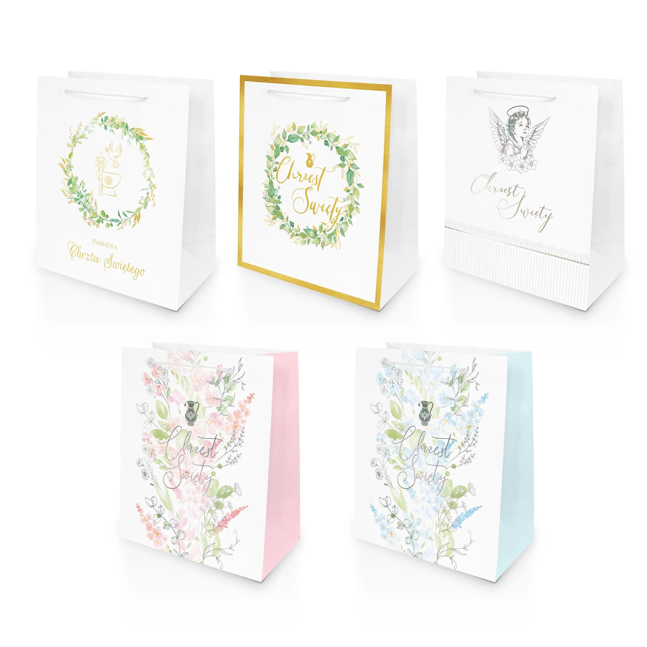 Torba prezentowa A5 Chrzest - ZESTAW 10 sztuk